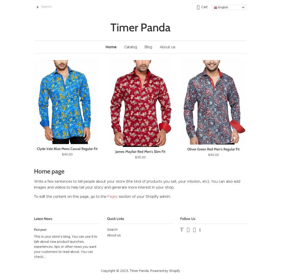 timer-panda.myshopify.com shopify website screenshot