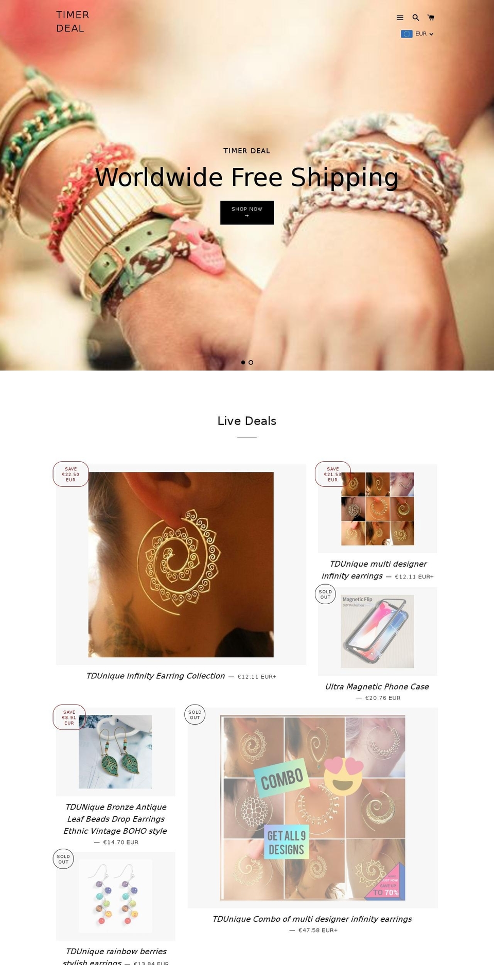 timerdeal.com — Shopify storefront screenshot