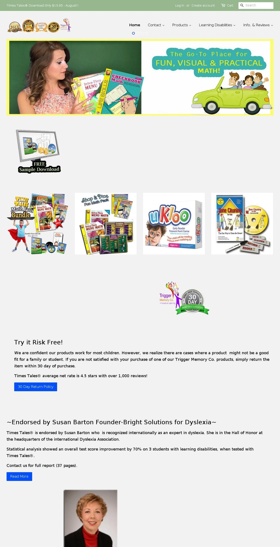 timestales.com — Shopify storefront screenshot