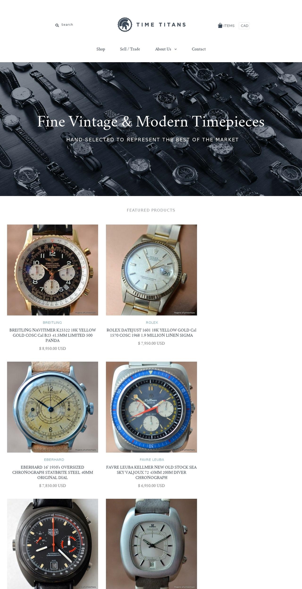 timetitans.com shopify website screenshot