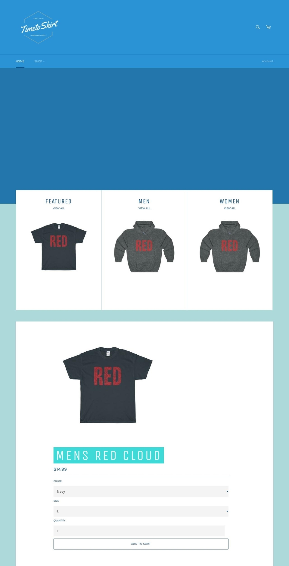 timetoshirt.com — Shopify storefront screenshot