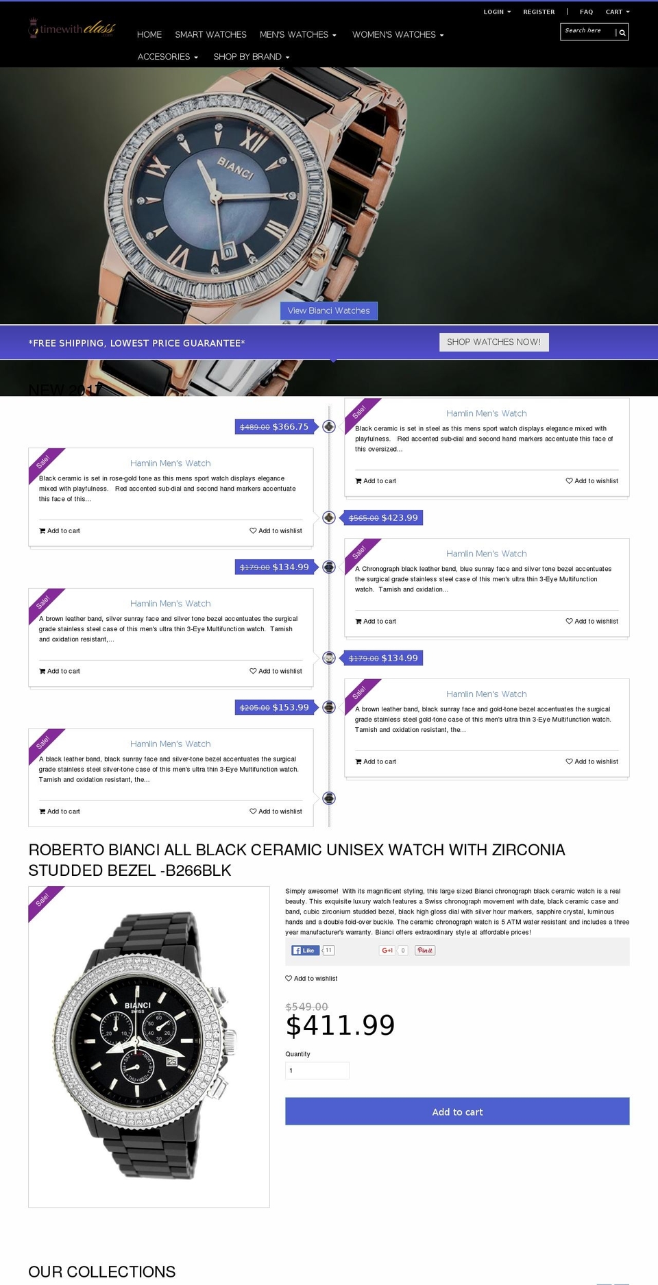 timewithclass.com shopify website screenshot