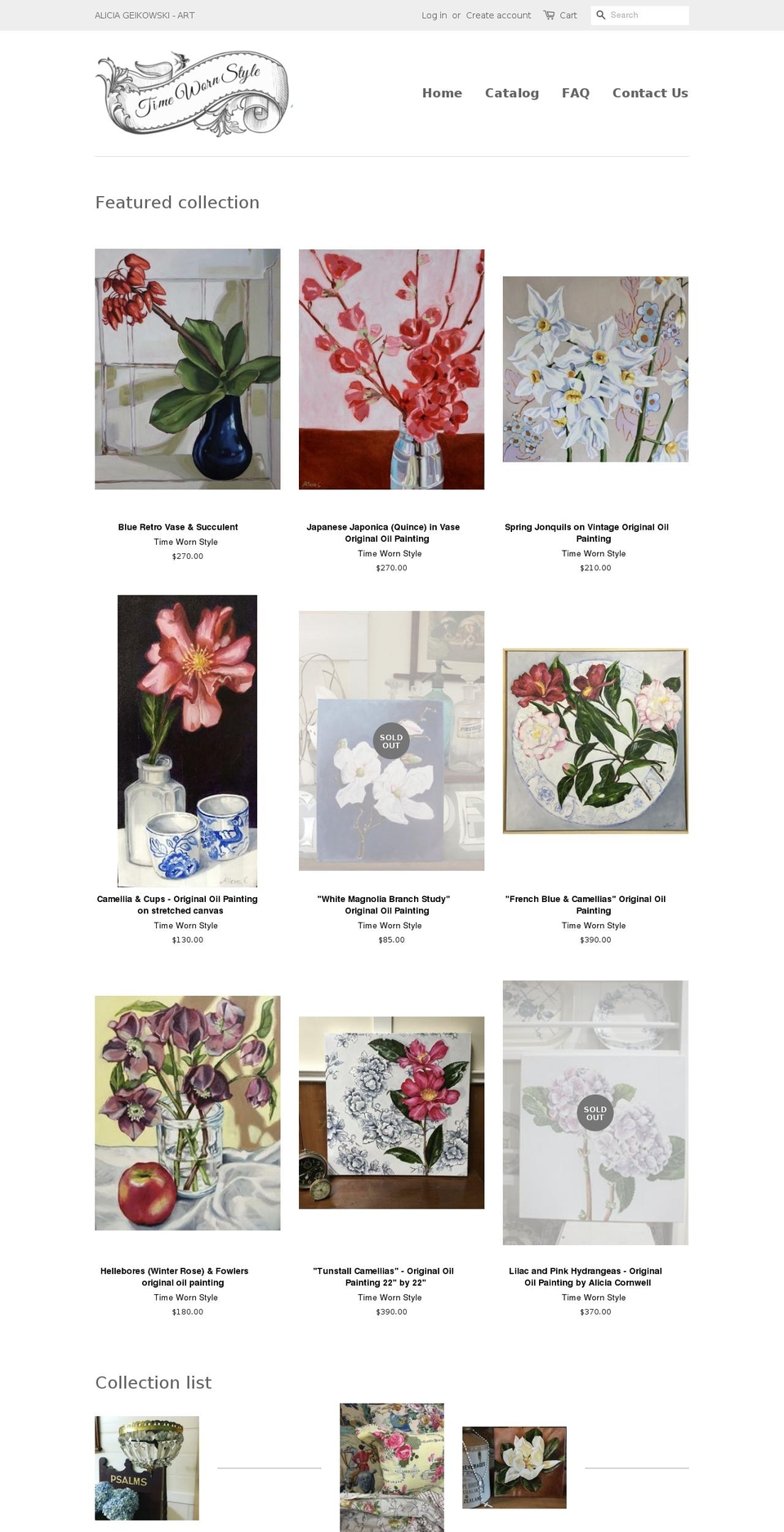timewornstyle.com — Shopify storefront screenshot
