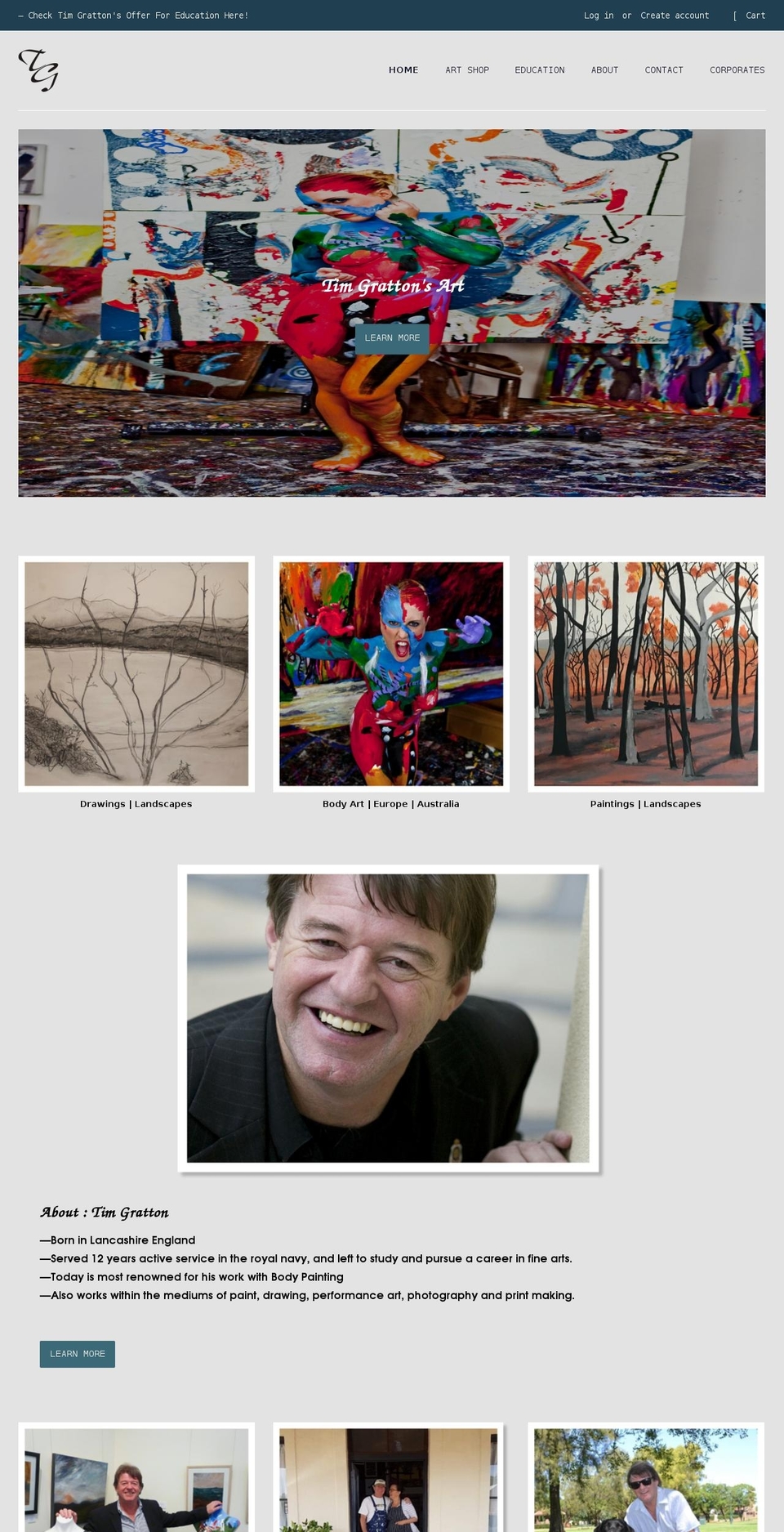 timgratton.com shopify website screenshot