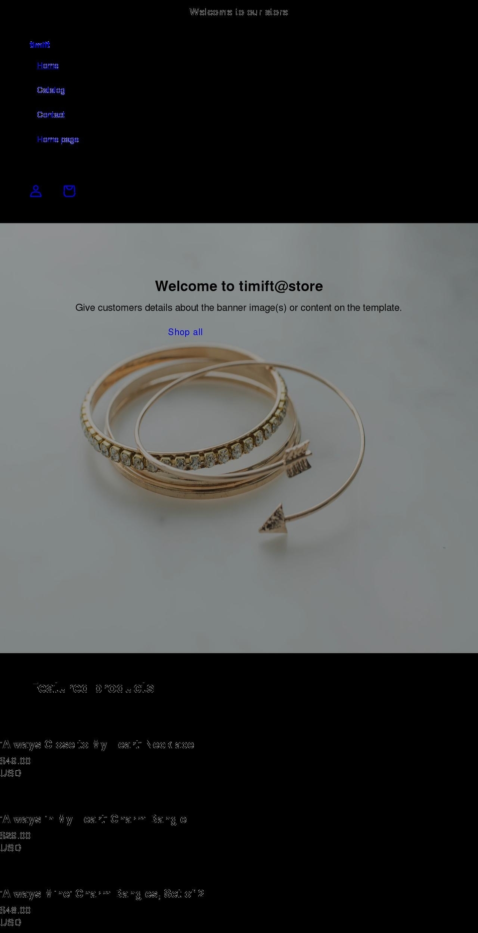 timift.com shopify website screenshot