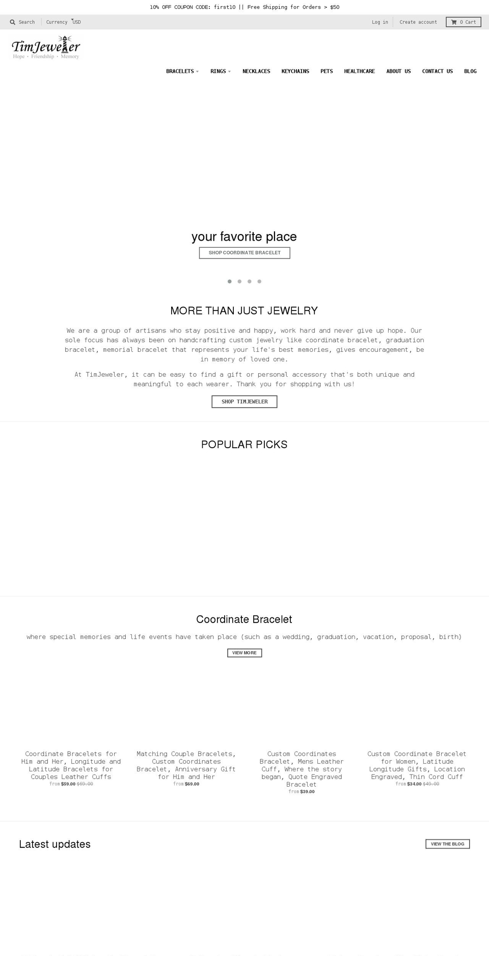 timjeweler.com — Shopify storefront screenshot