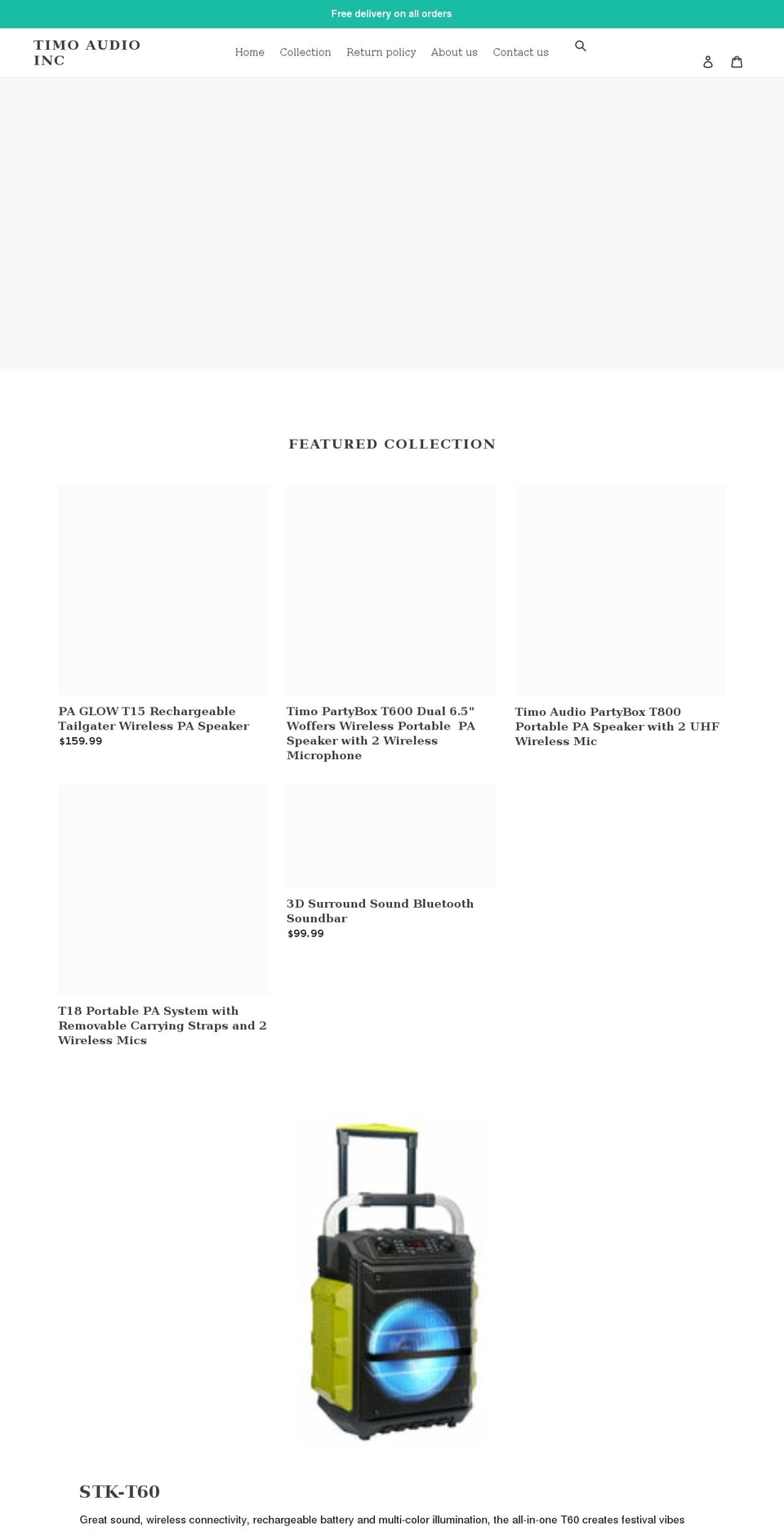 timo-audio-inc.myshopify.com shopify website screenshot
