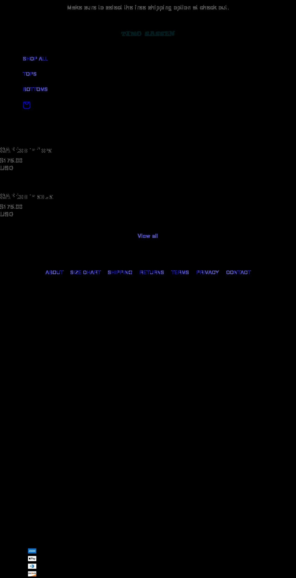 timosassen.com shopify website screenshot