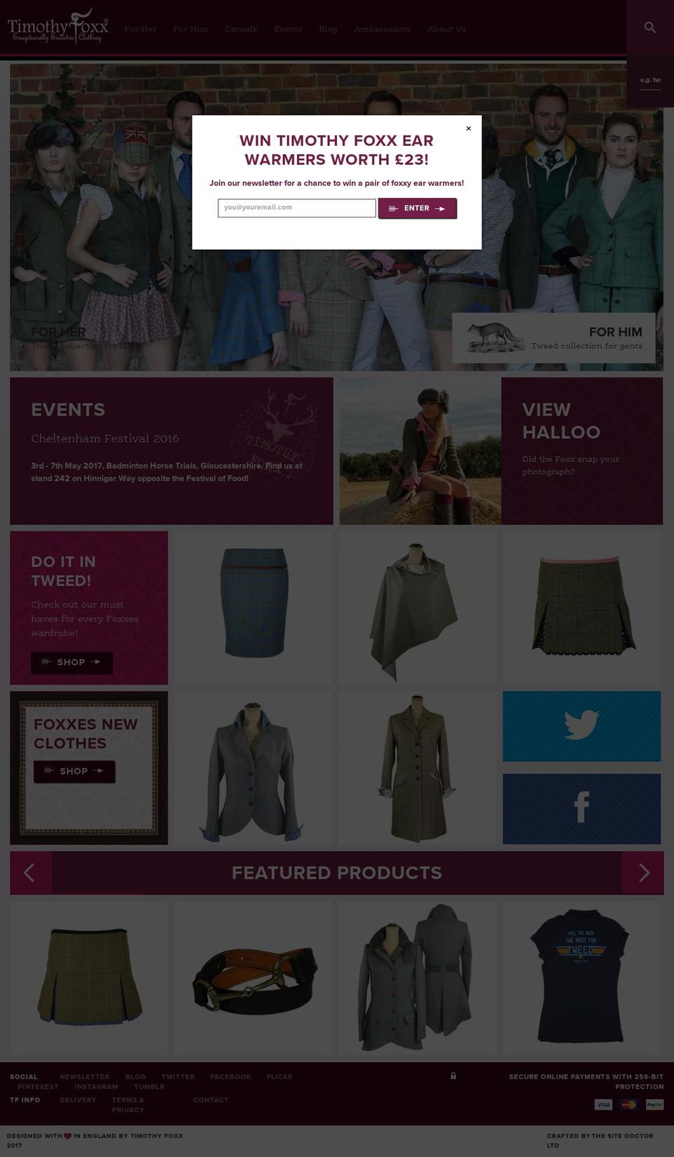 Main theme colour change edit Shopify theme site example timothyfoxx.co.uk