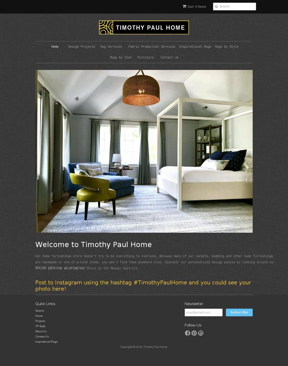 timothypaulcarpets.com — Shopify storefront screenshot