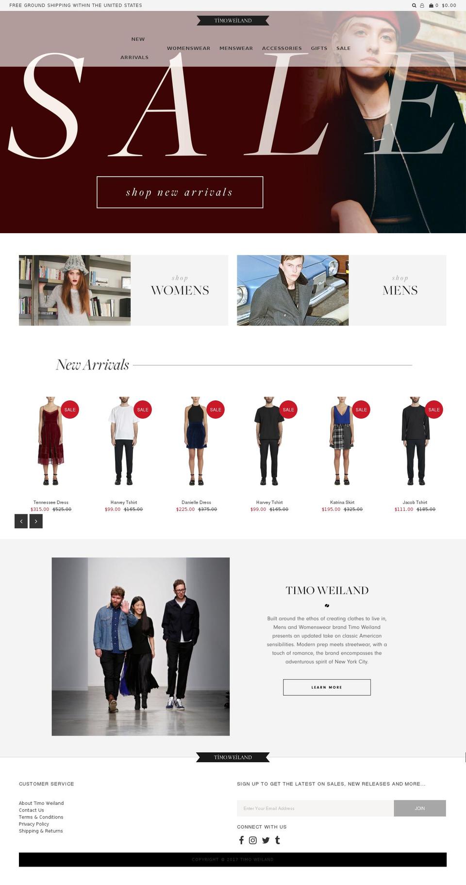 timoweiland.com shopify website screenshot