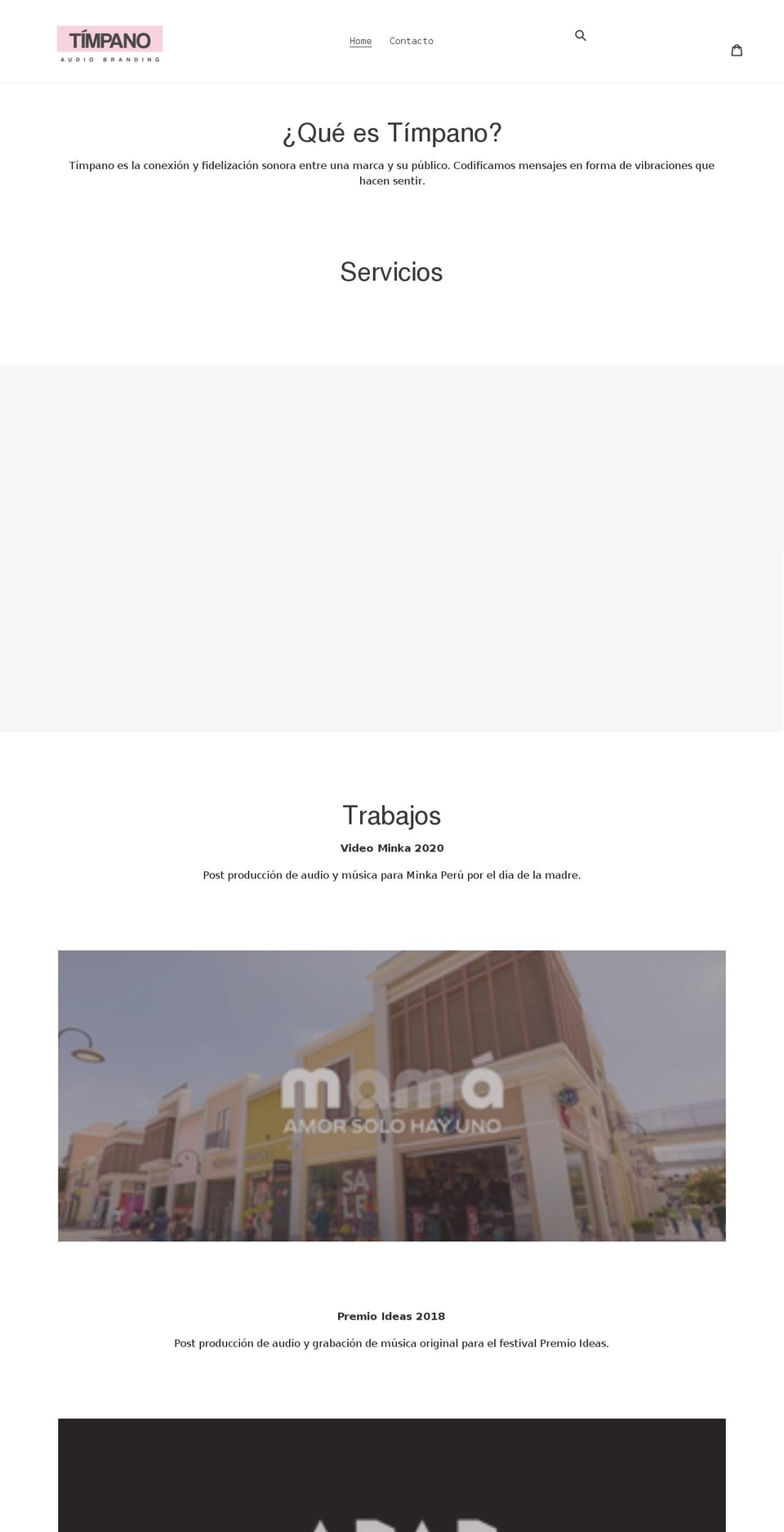 timpanoperu.com shopify website screenshot