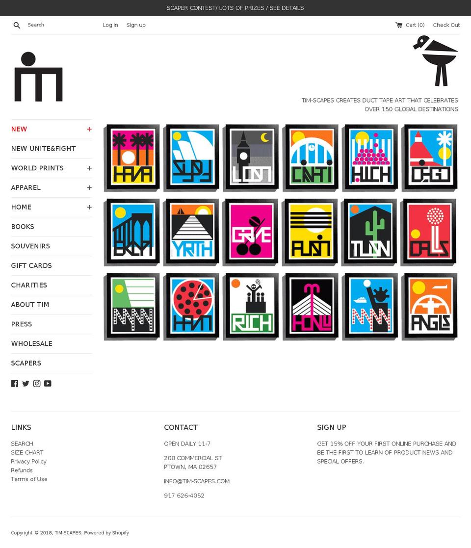 timscapes.com — Shopify storefront screenshot