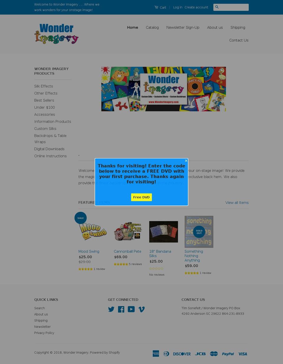 timsmagiclecture.com — Shopify storefront screenshot