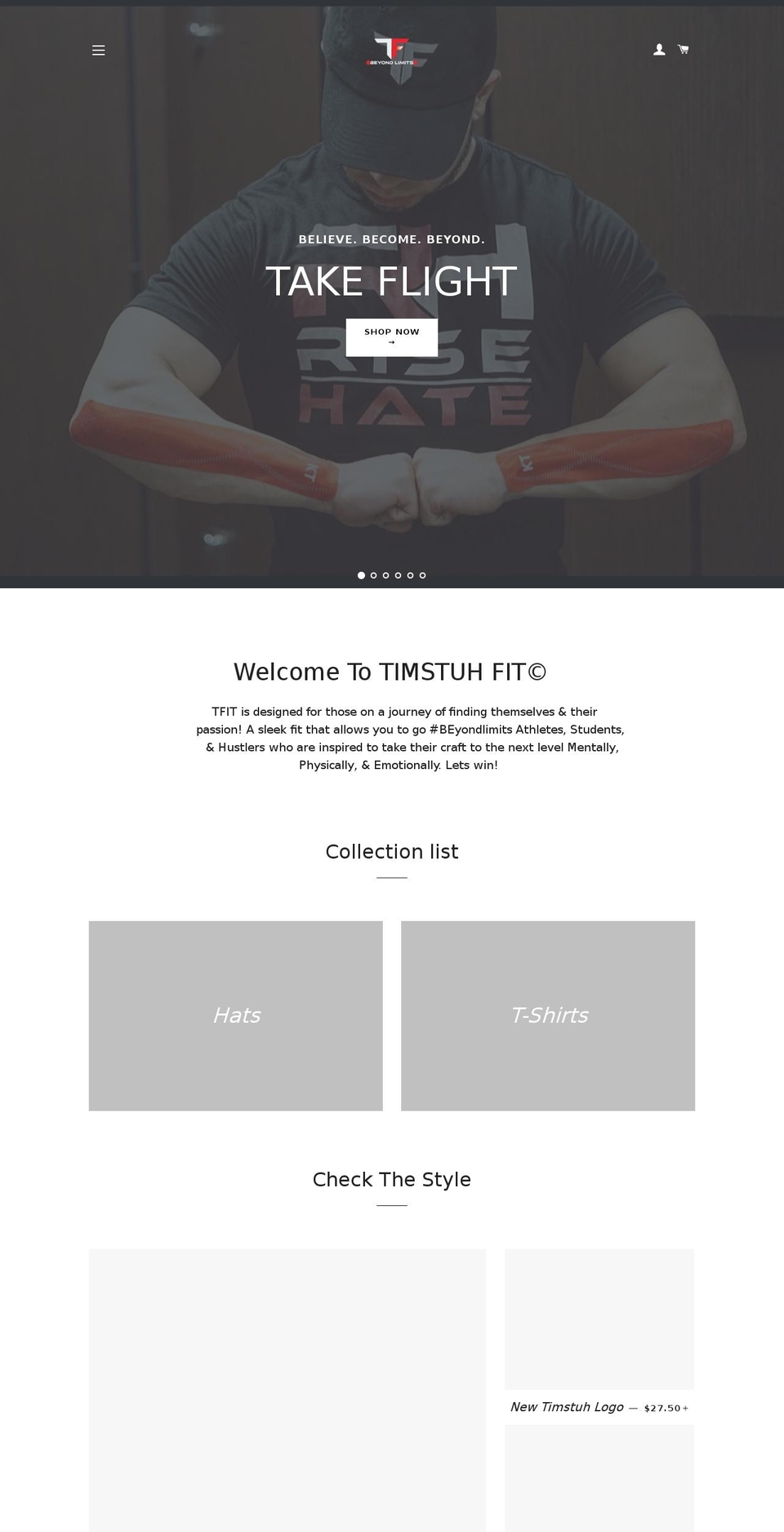 timstuhfit.com — Shopify storefront screenshot