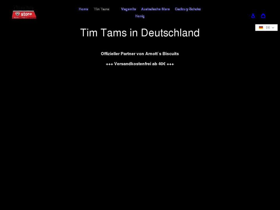 Current Theme Shopify theme site example timtamstore.de