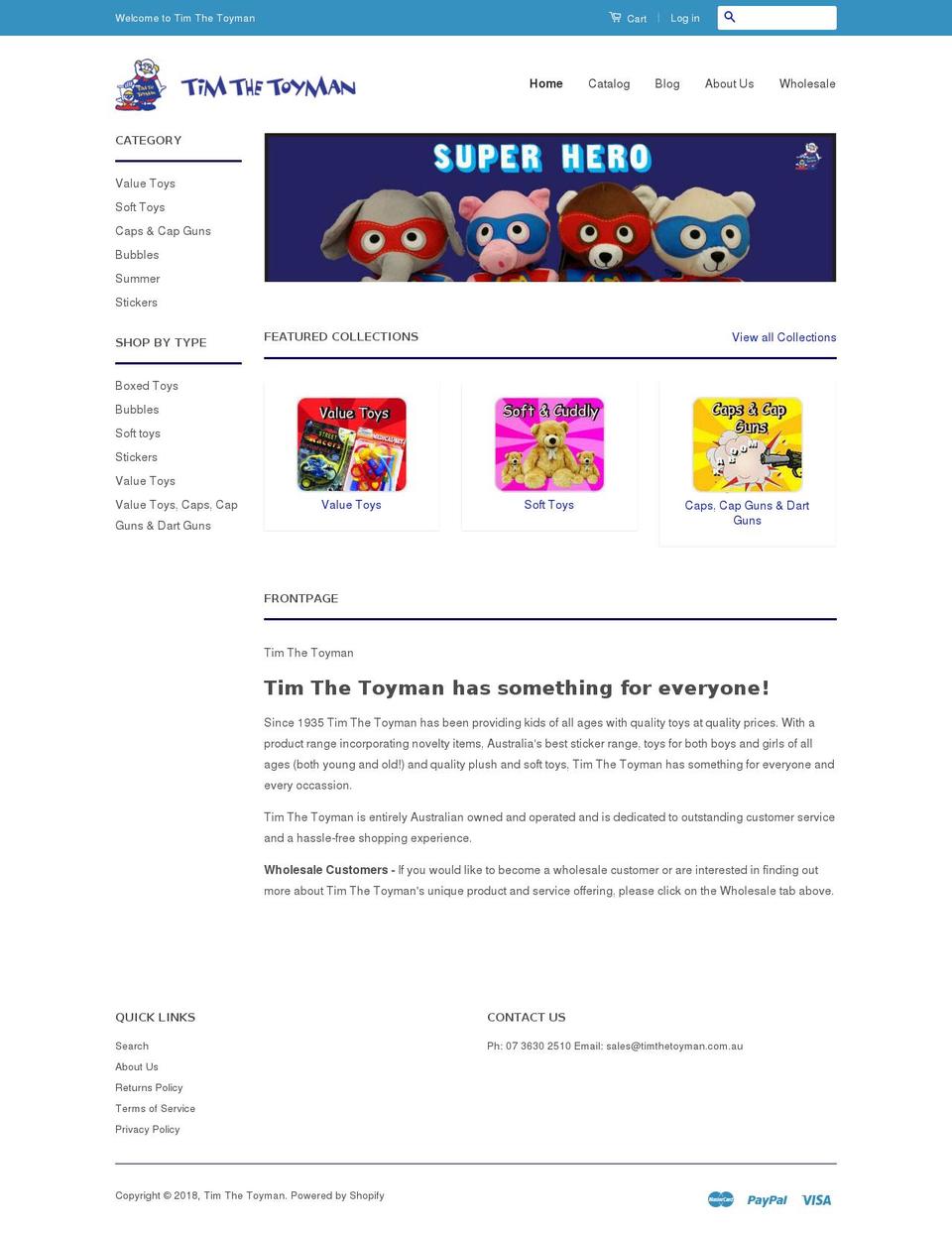 timthetoyman.online shopify website screenshot