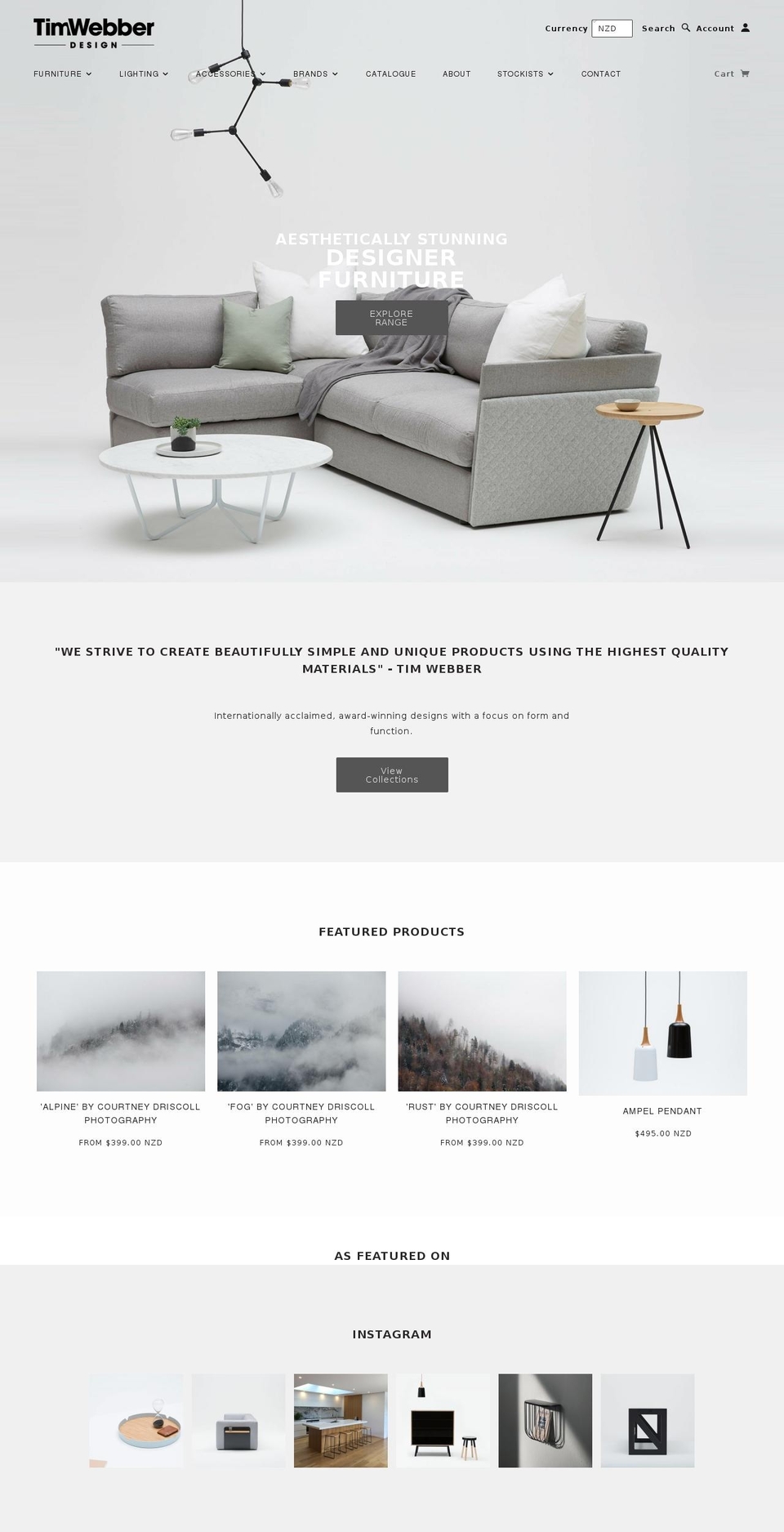 timwebberdesign.com shopify website screenshot