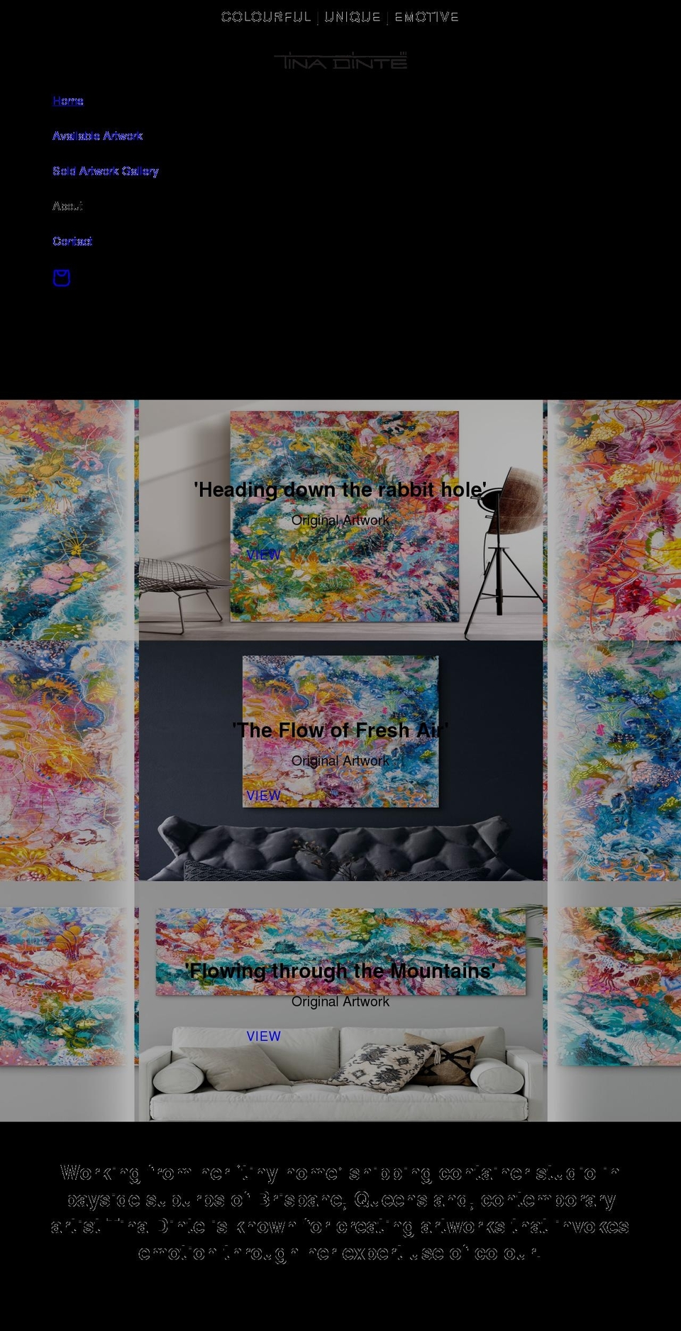 tinadinte.com.au shopify website screenshot