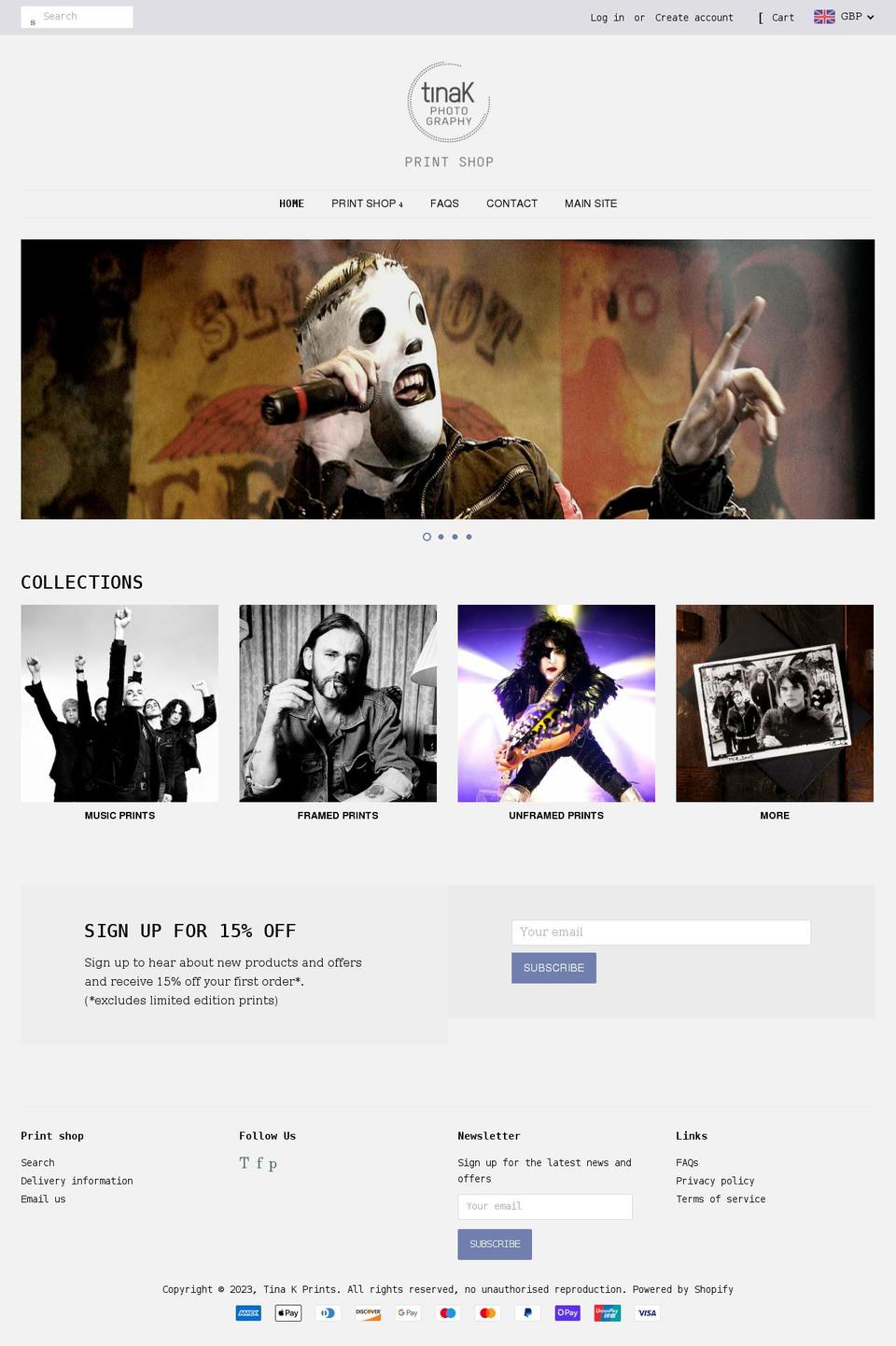 tinakshop.com shopify website screenshot