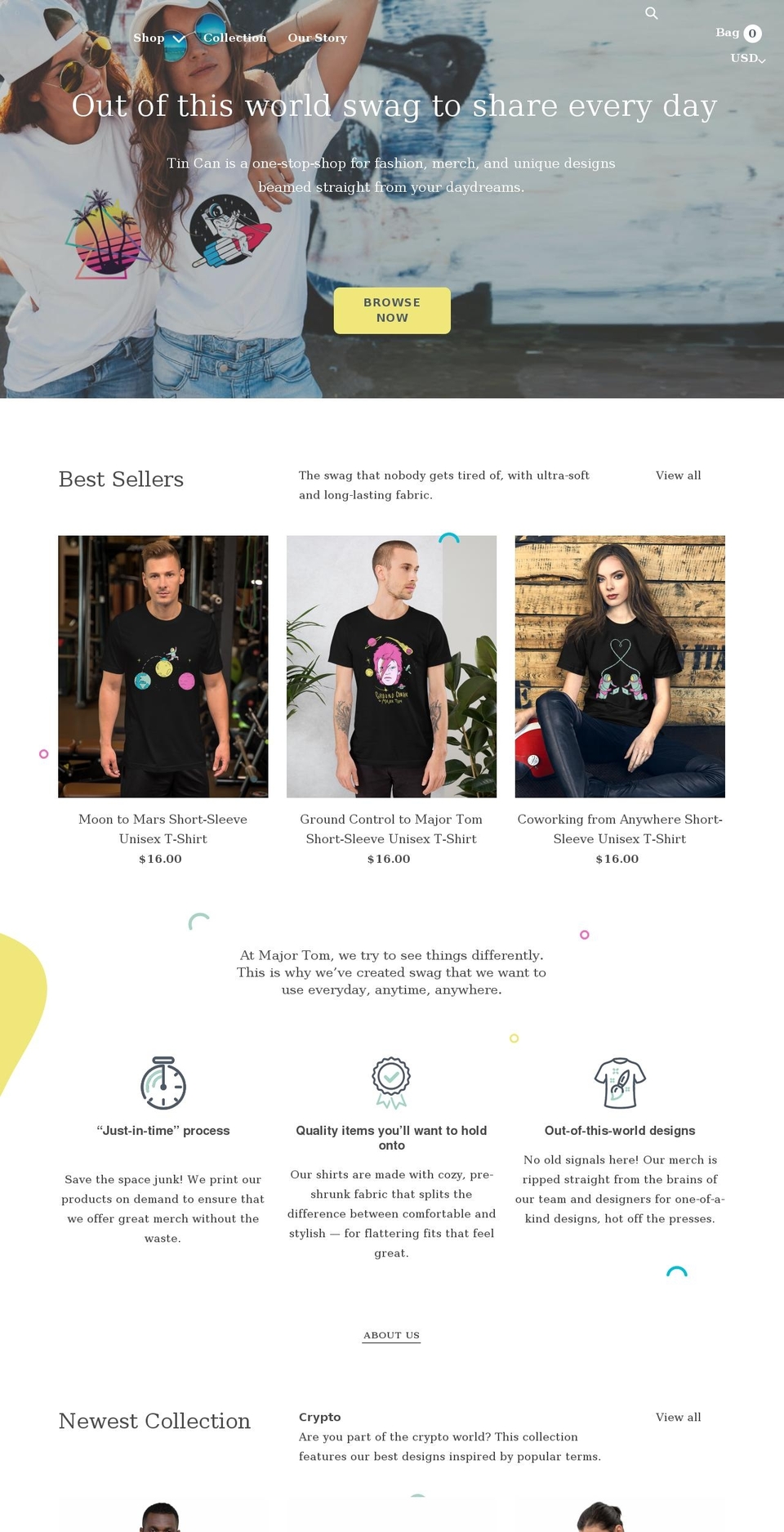 Theme Update Shopify theme site example tincan.shop