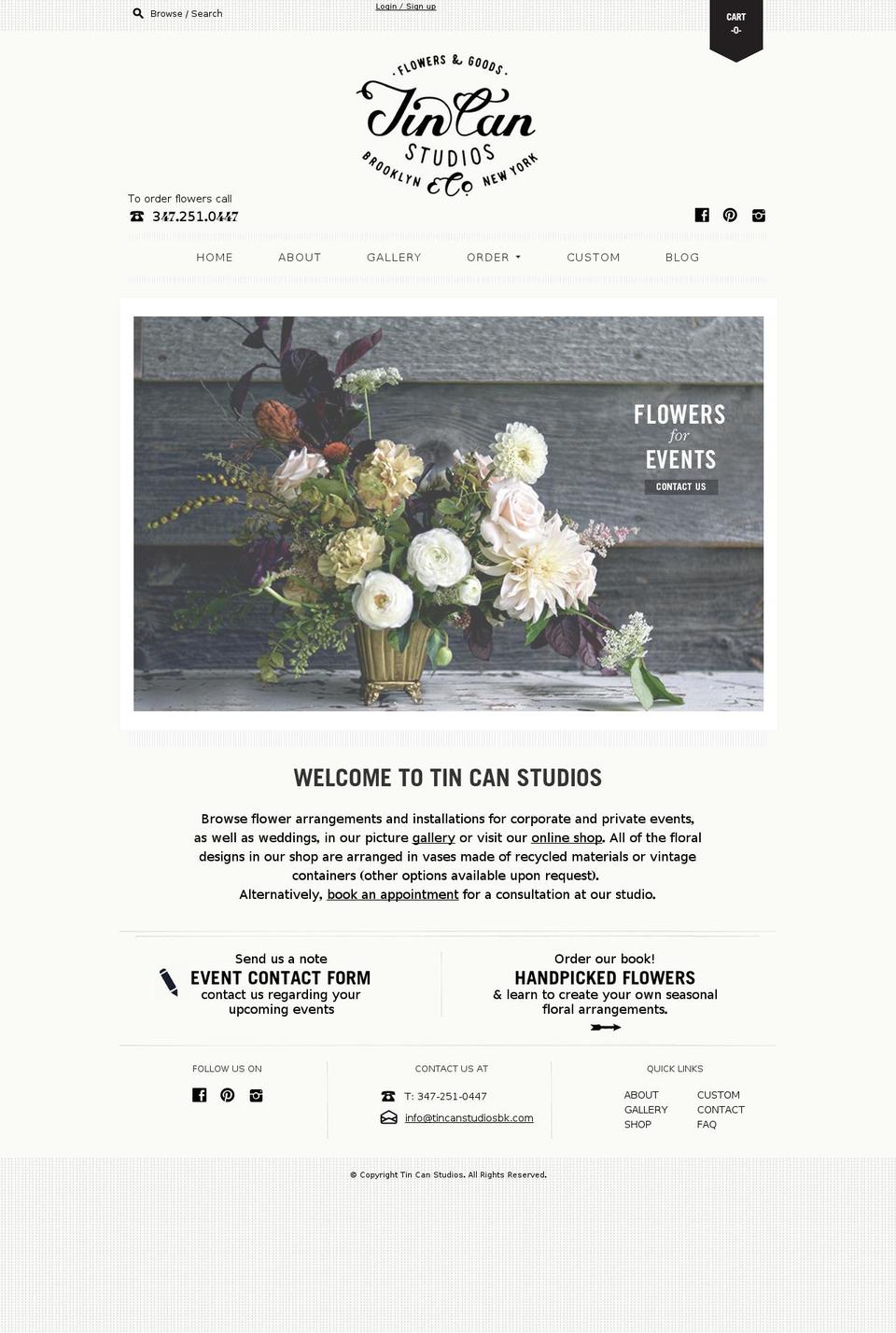 tincanstudiosbk.com shopify website screenshot