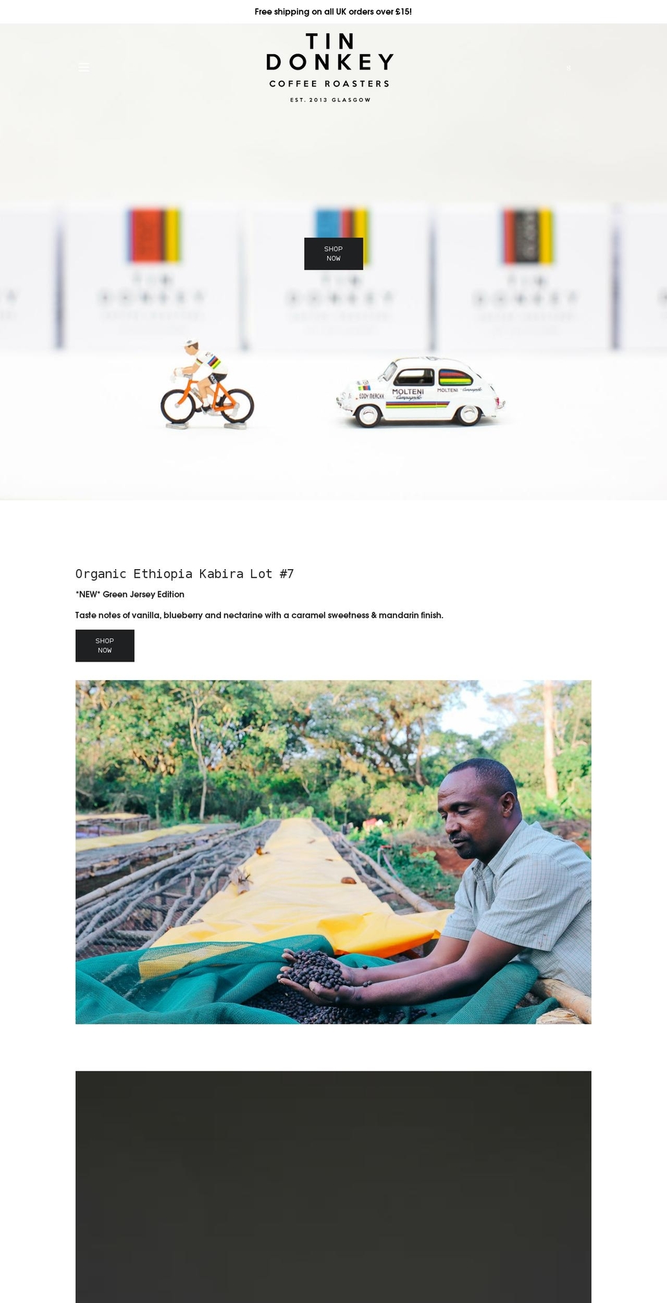 tindonkeycoffee.co.uk shopify website screenshot