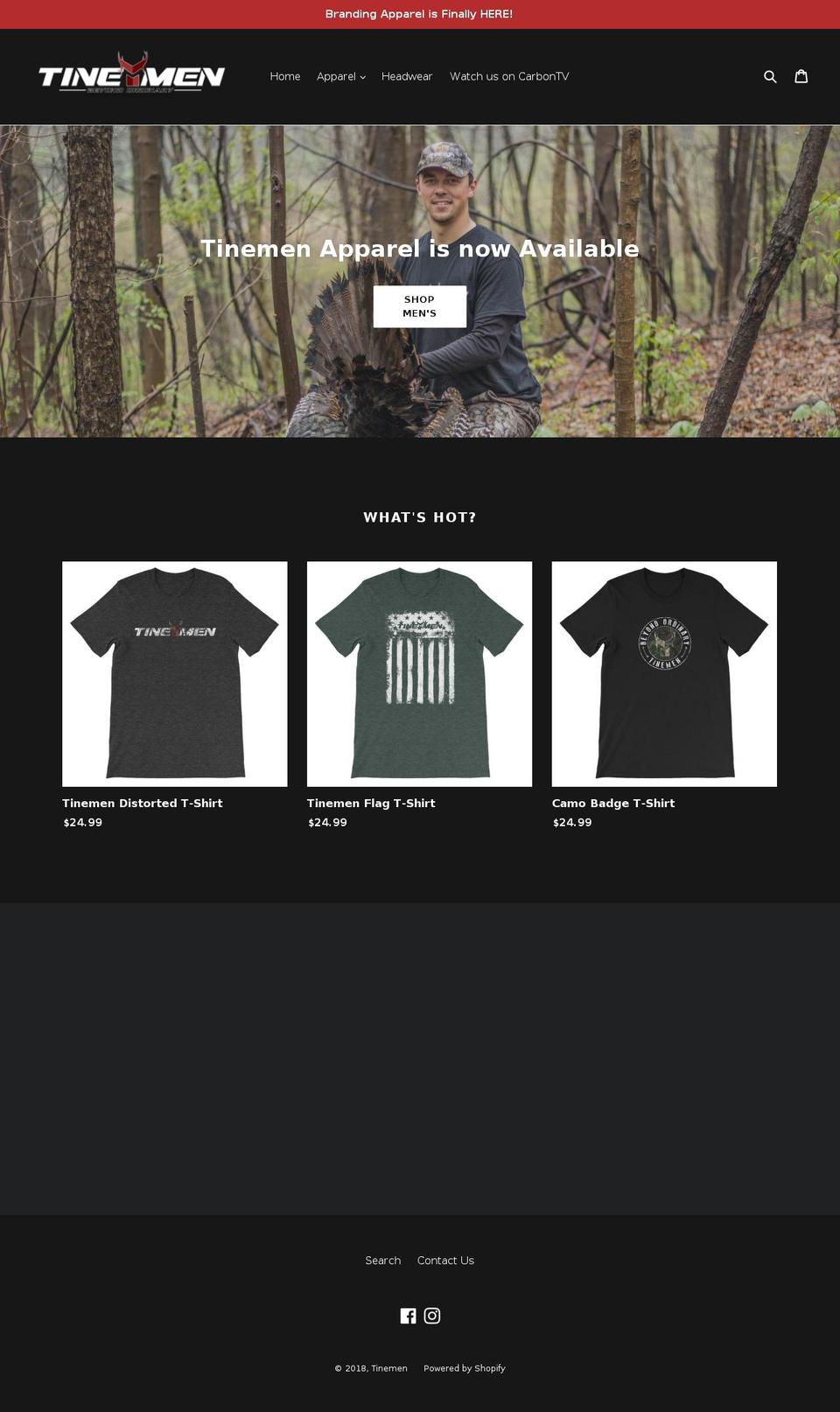 tinemen.com — Shopify storefront screenshot