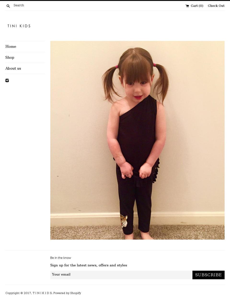 tinikids.com shopify website screenshot