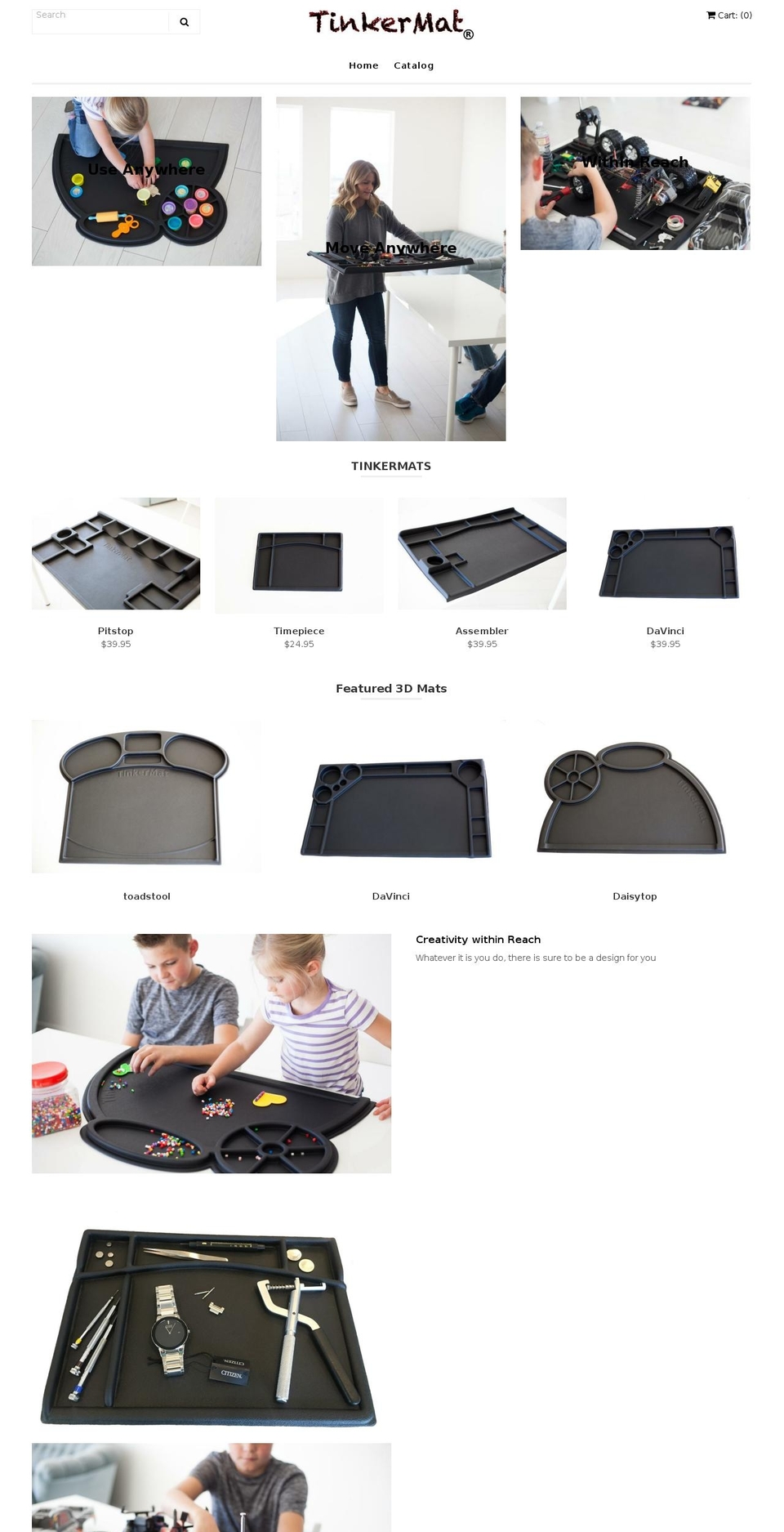 tinkermat.com — Shopify storefront screenshot