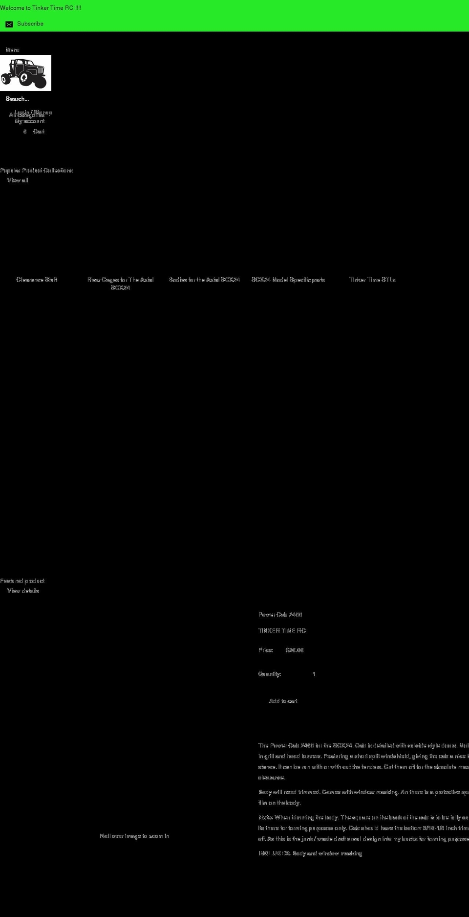 tinkertimerc.com shopify website screenshot