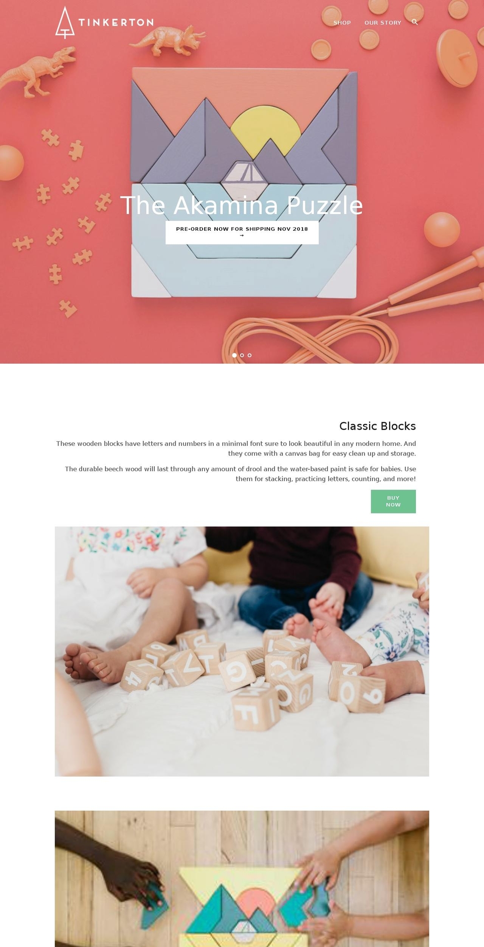 tinkertontoys.com shopify website screenshot