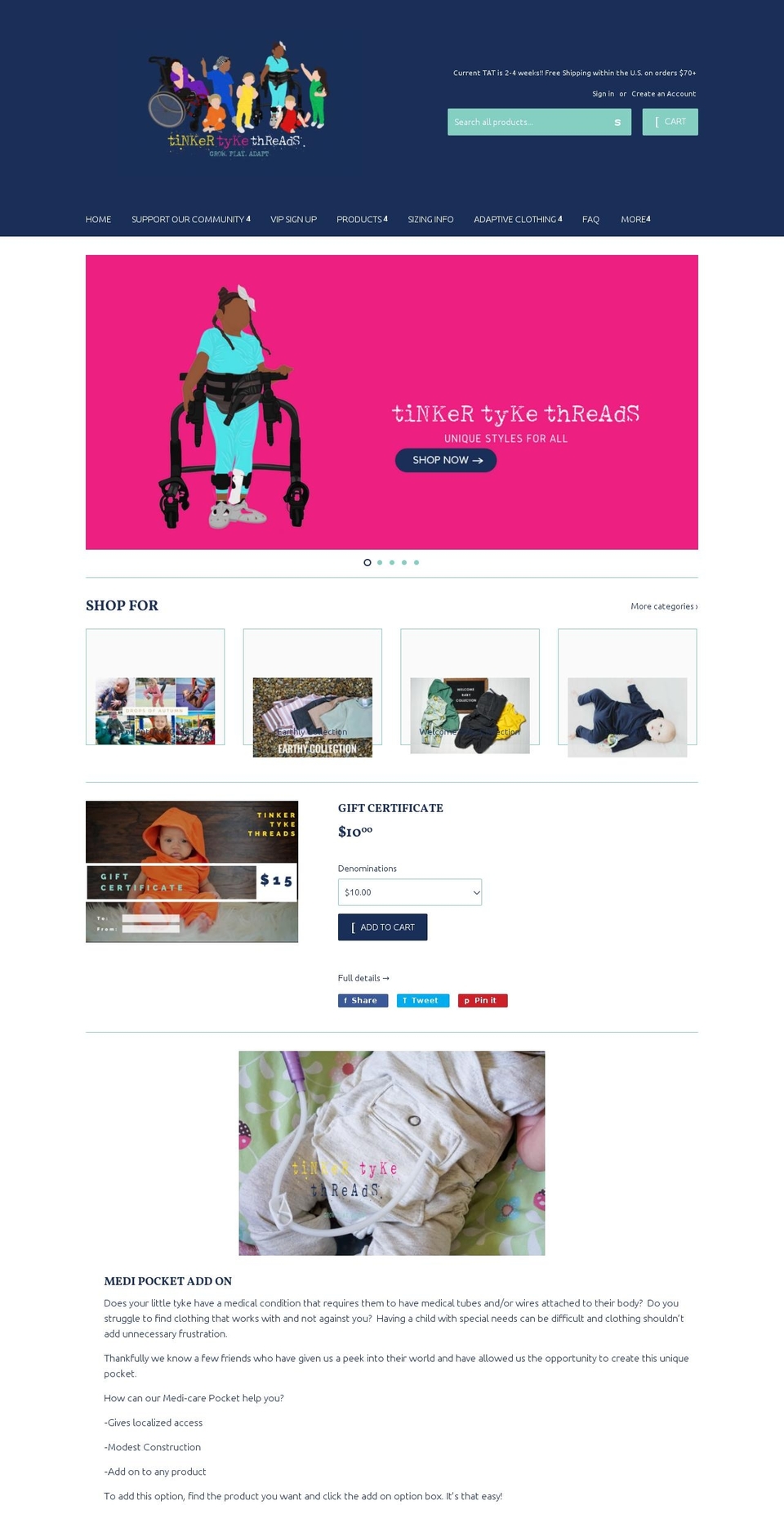 tinkertykethreads.com — Shopify storefront screenshot