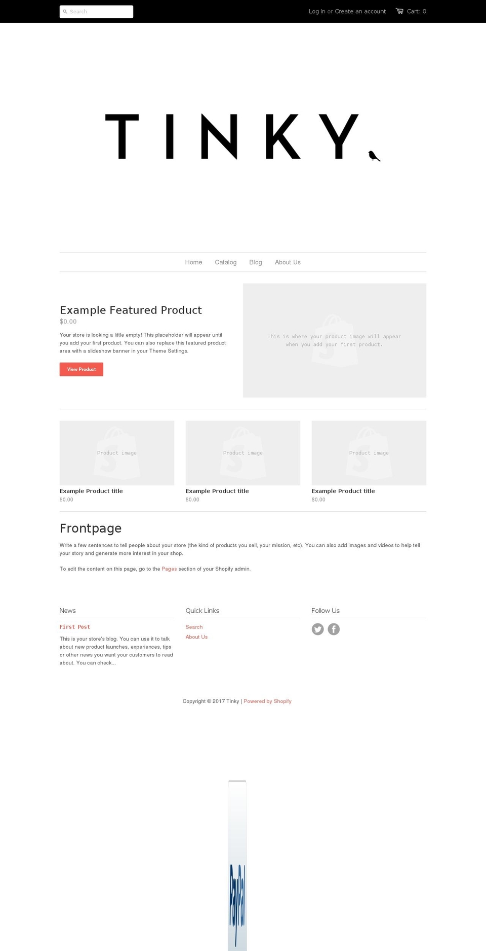 tinkyboutique.com shopify website screenshot