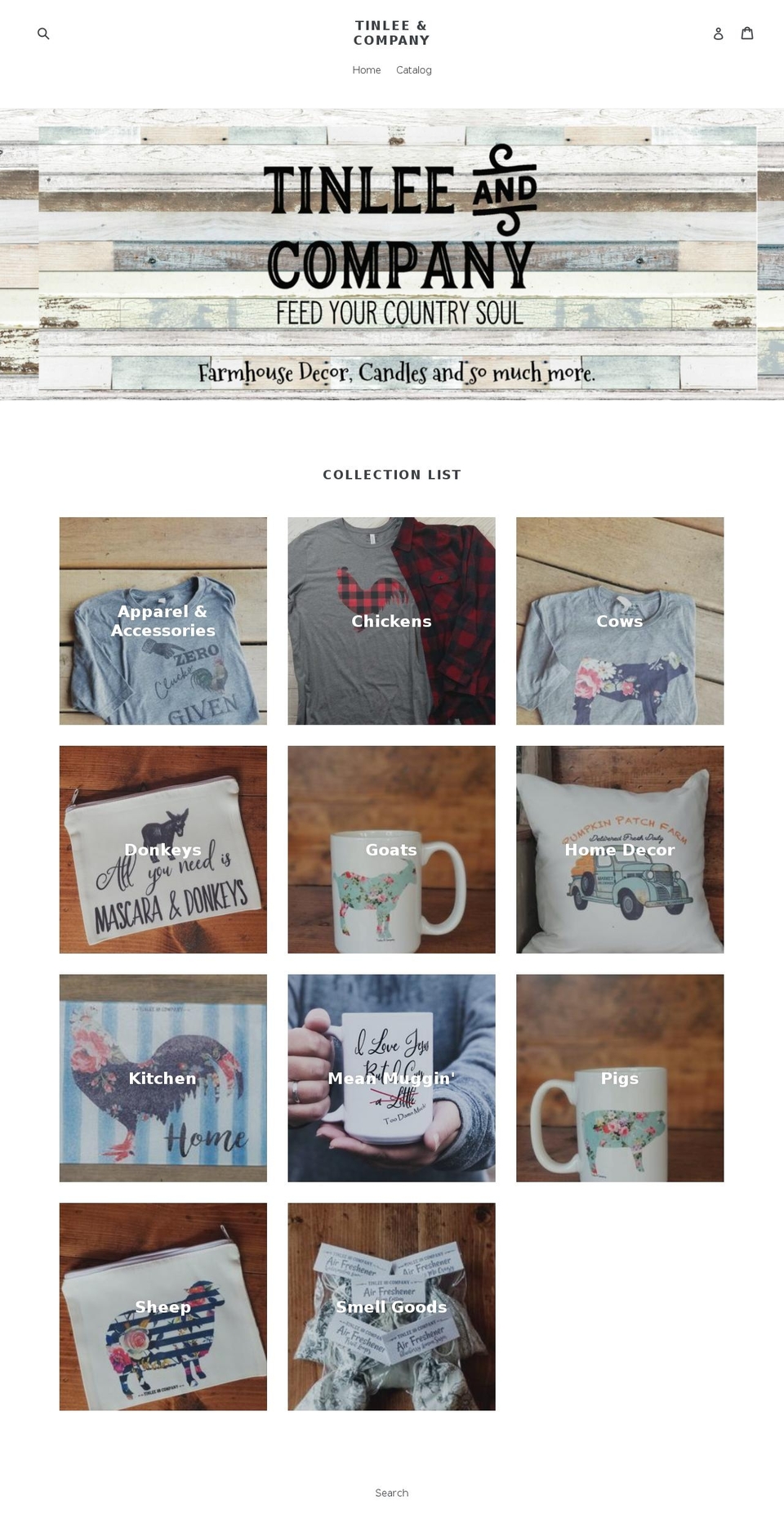 tinleeandcompany.com shopify website screenshot