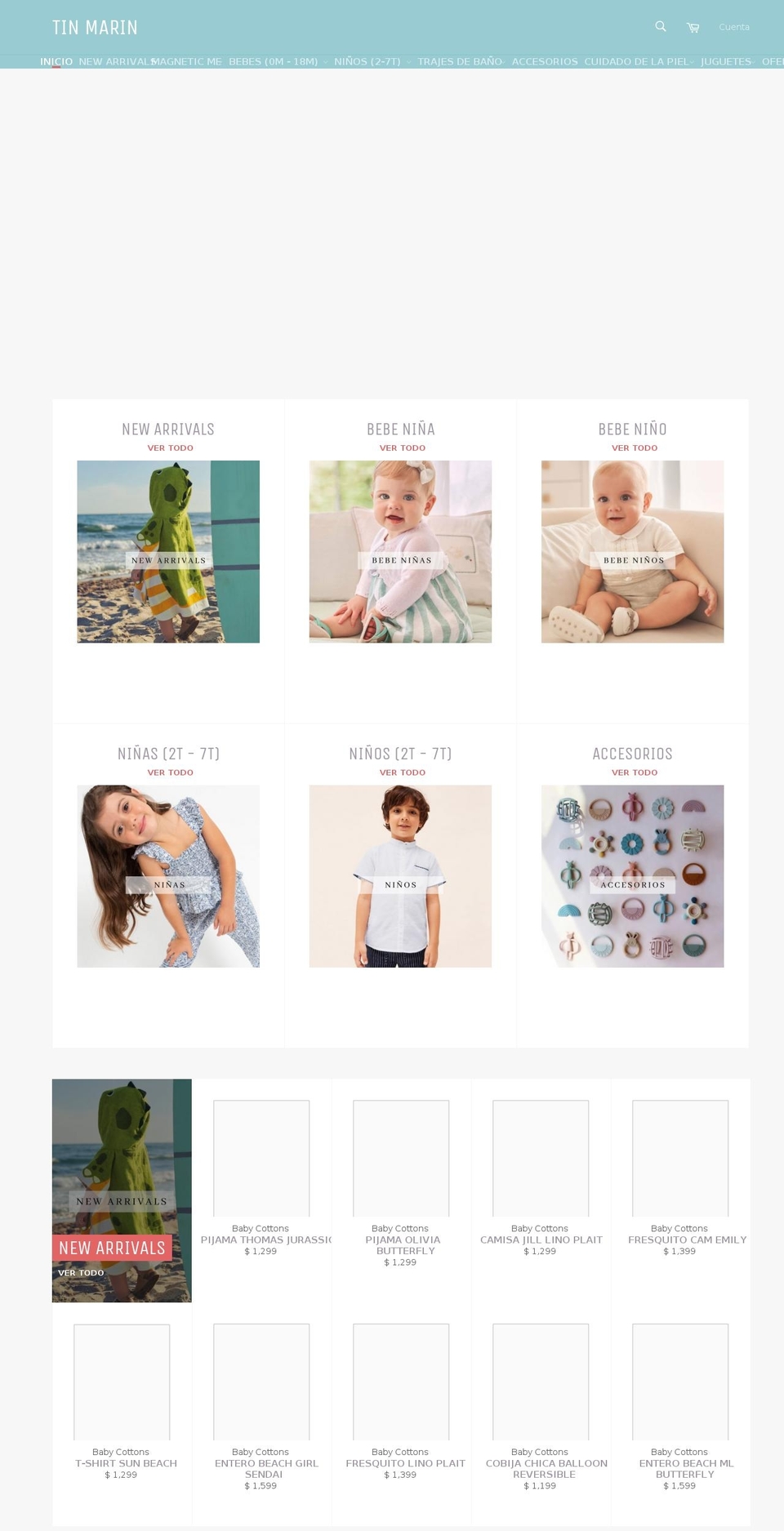 tinmarin.mx shopify website screenshot