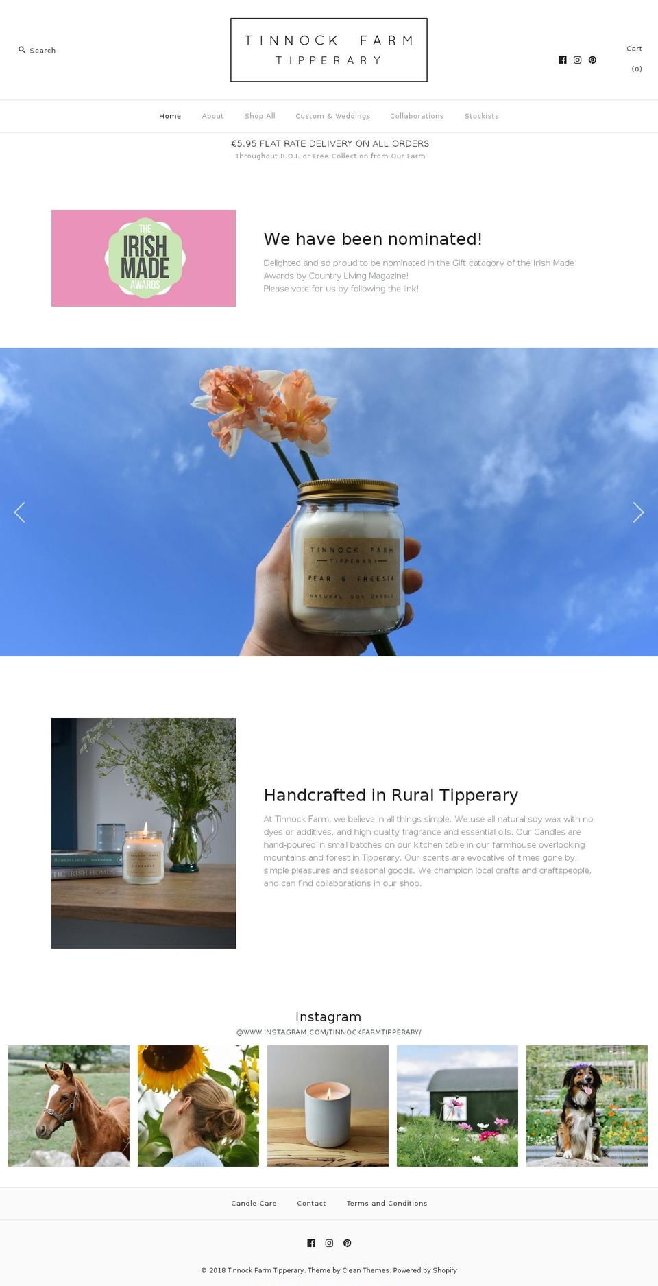 tinnockfarmtipperary.com — Shopify storefront screenshot