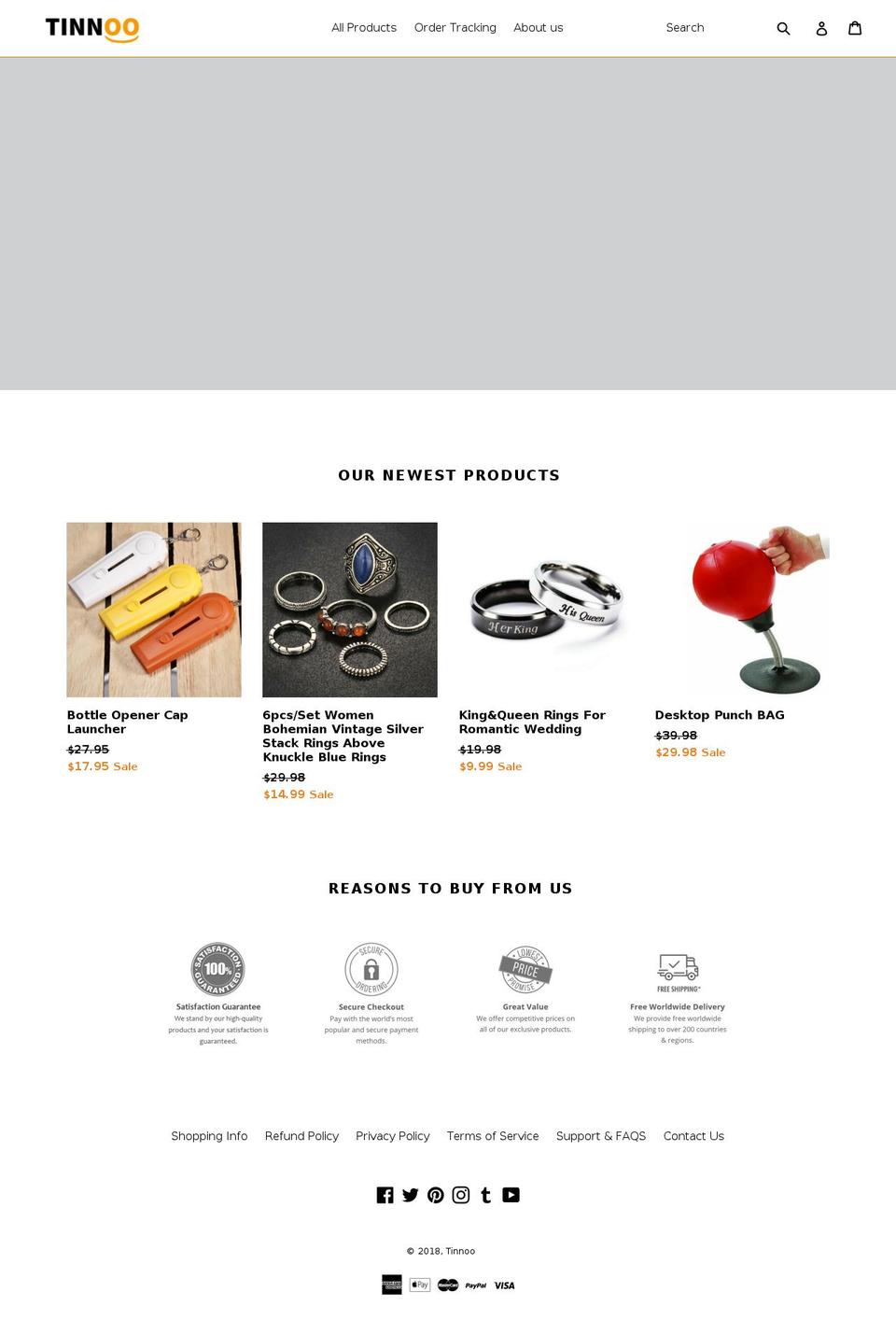 tinnoo.com — Shopify storefront screenshot
