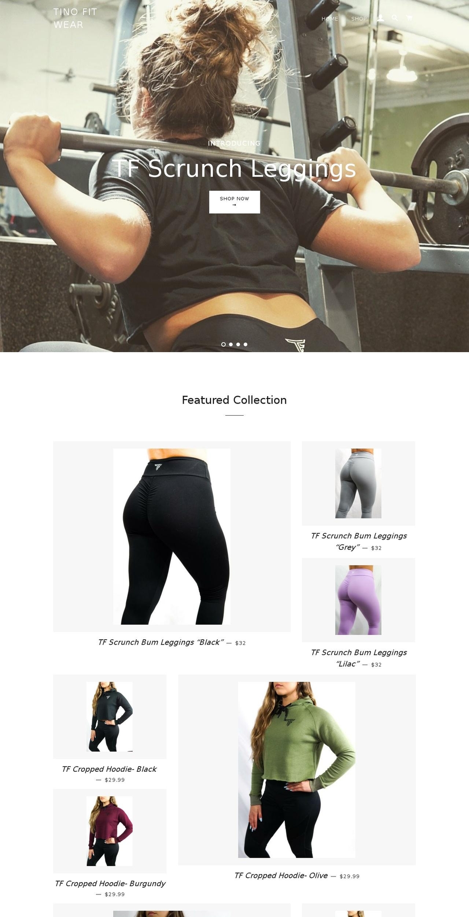 tinofitwear.com shopify website screenshot