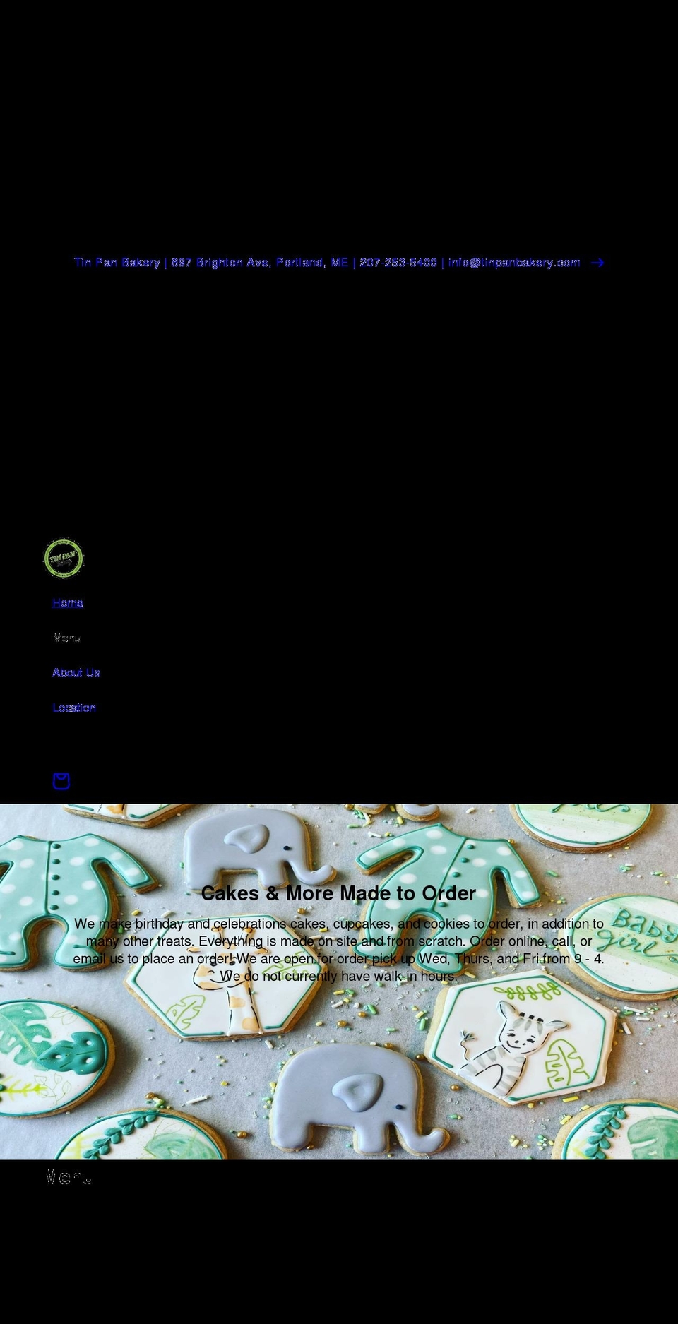 tinpanbakery.com shopify website screenshot
