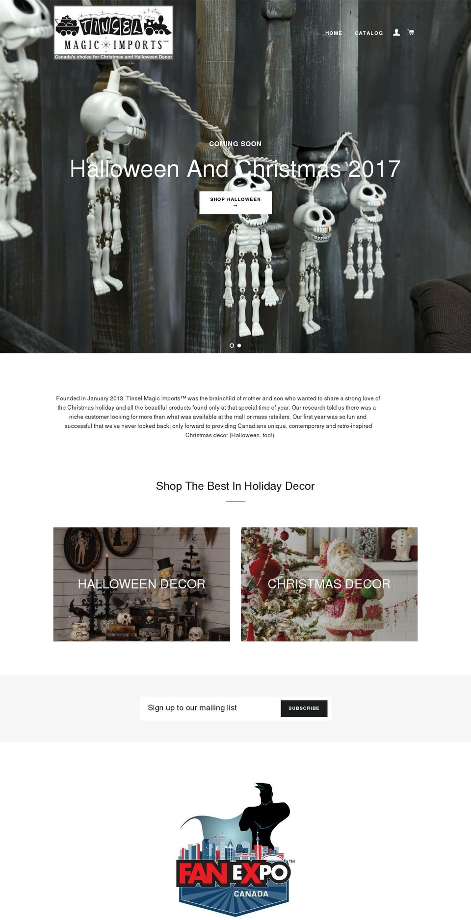 tinselmagic.com shopify website screenshot