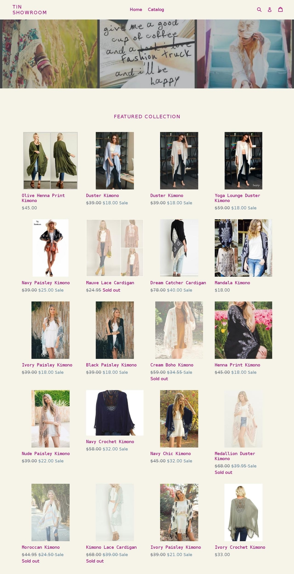 tinshowroom.com — Shopify storefront screenshot