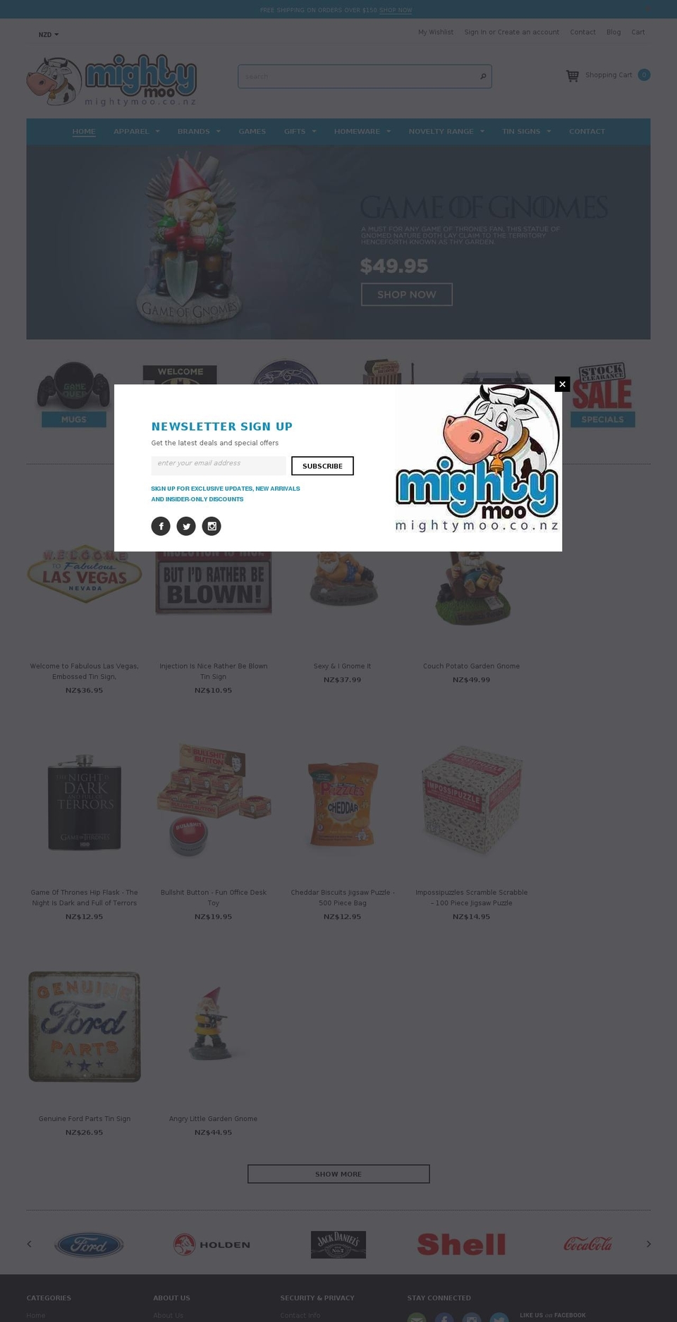 tinsigns.co.nz shopify website screenshot