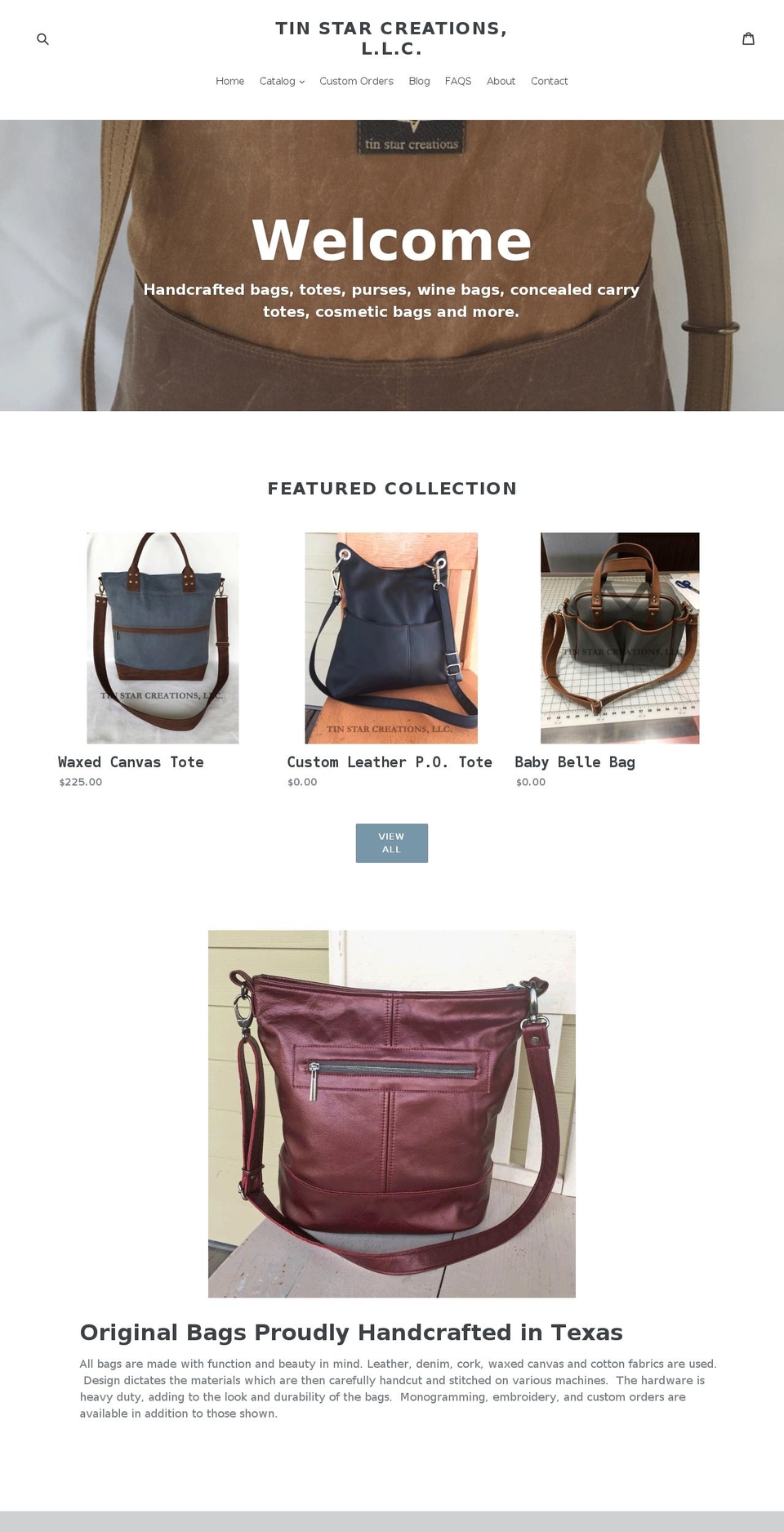 tinstarcreations.com shopify website screenshot