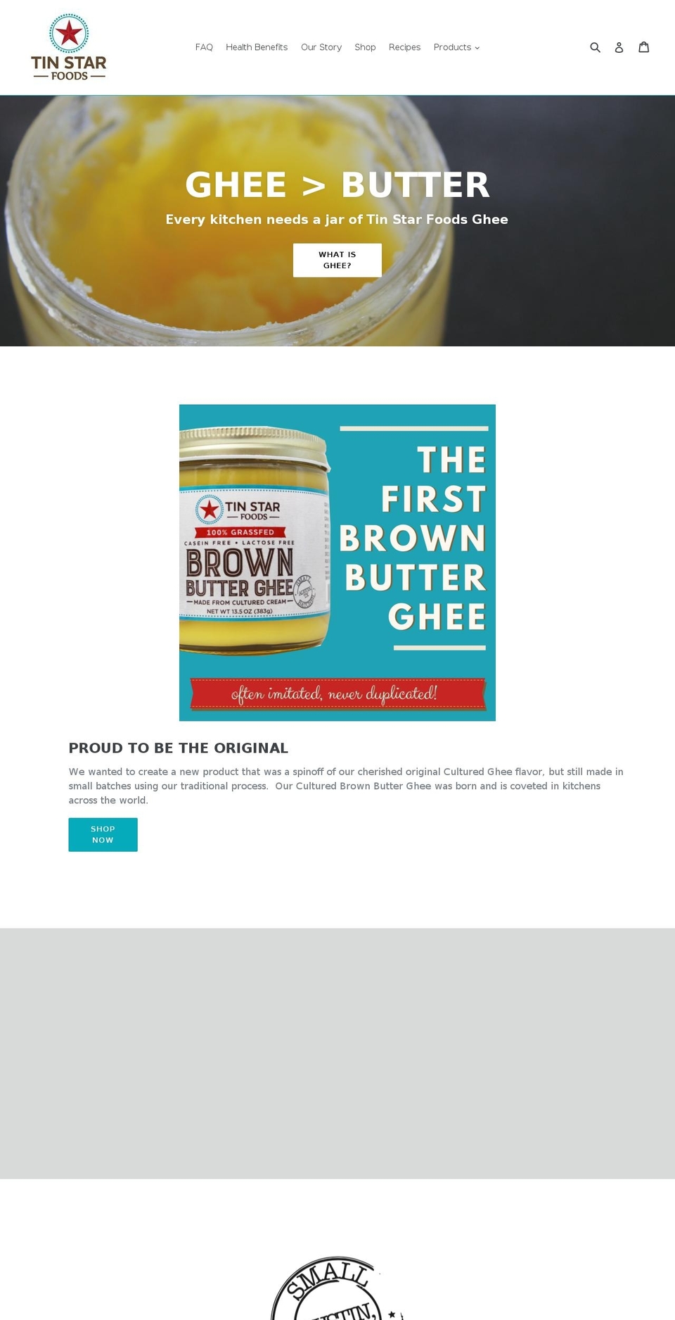 tinstarfoods.com shopify website screenshot