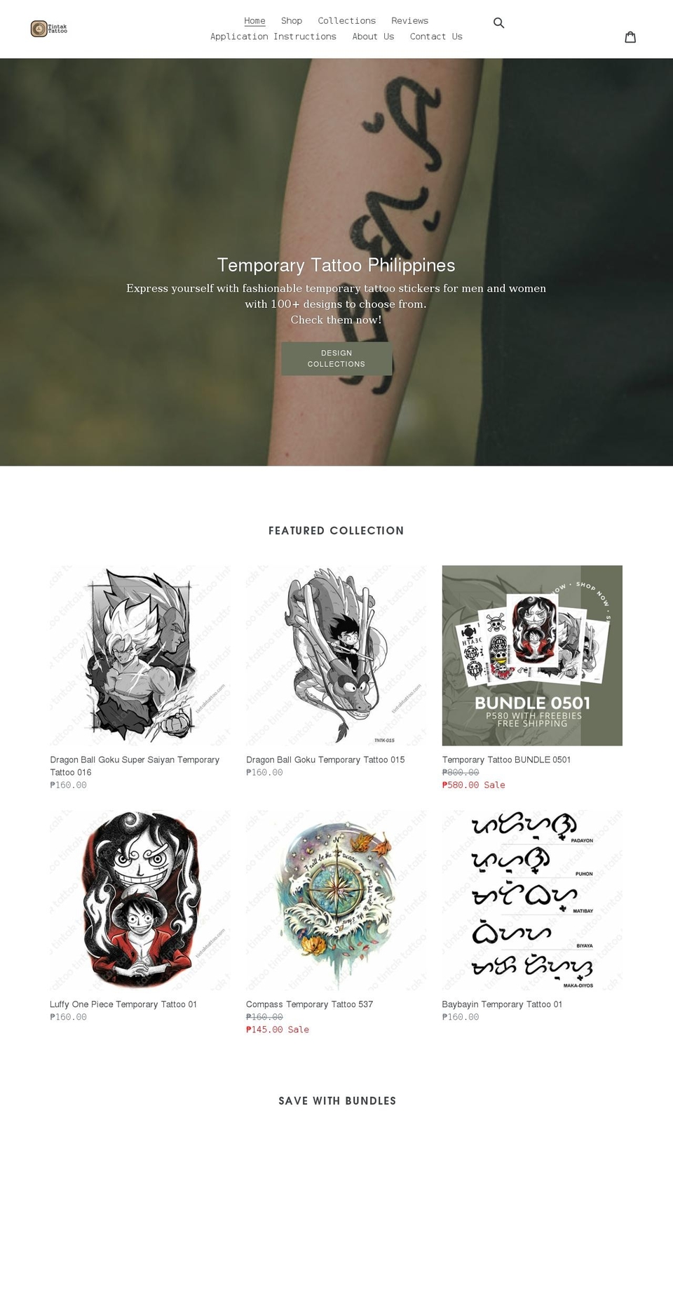 tintaktattoo.com shopify website screenshot