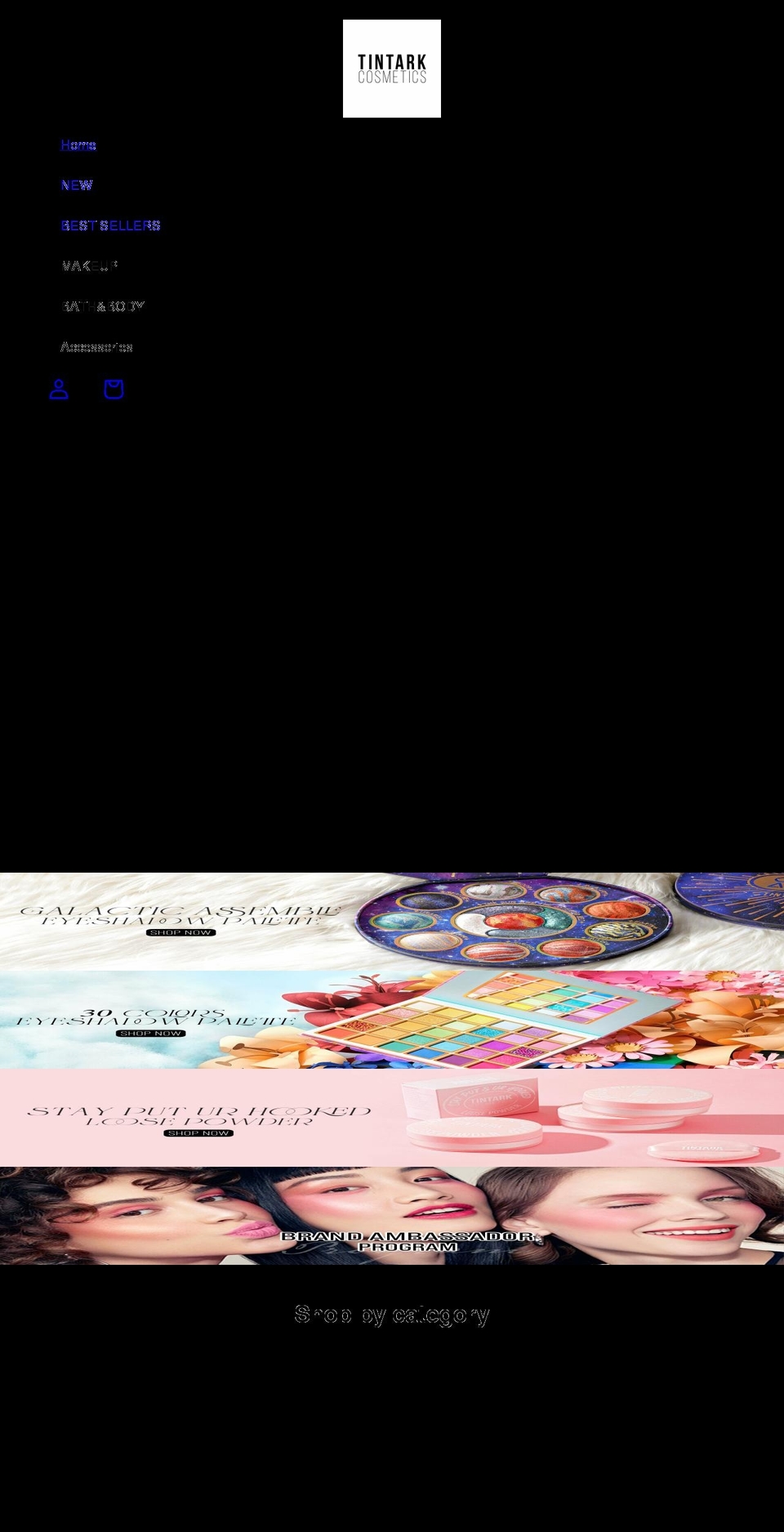 tintarkcosmetics.com shopify website screenshot