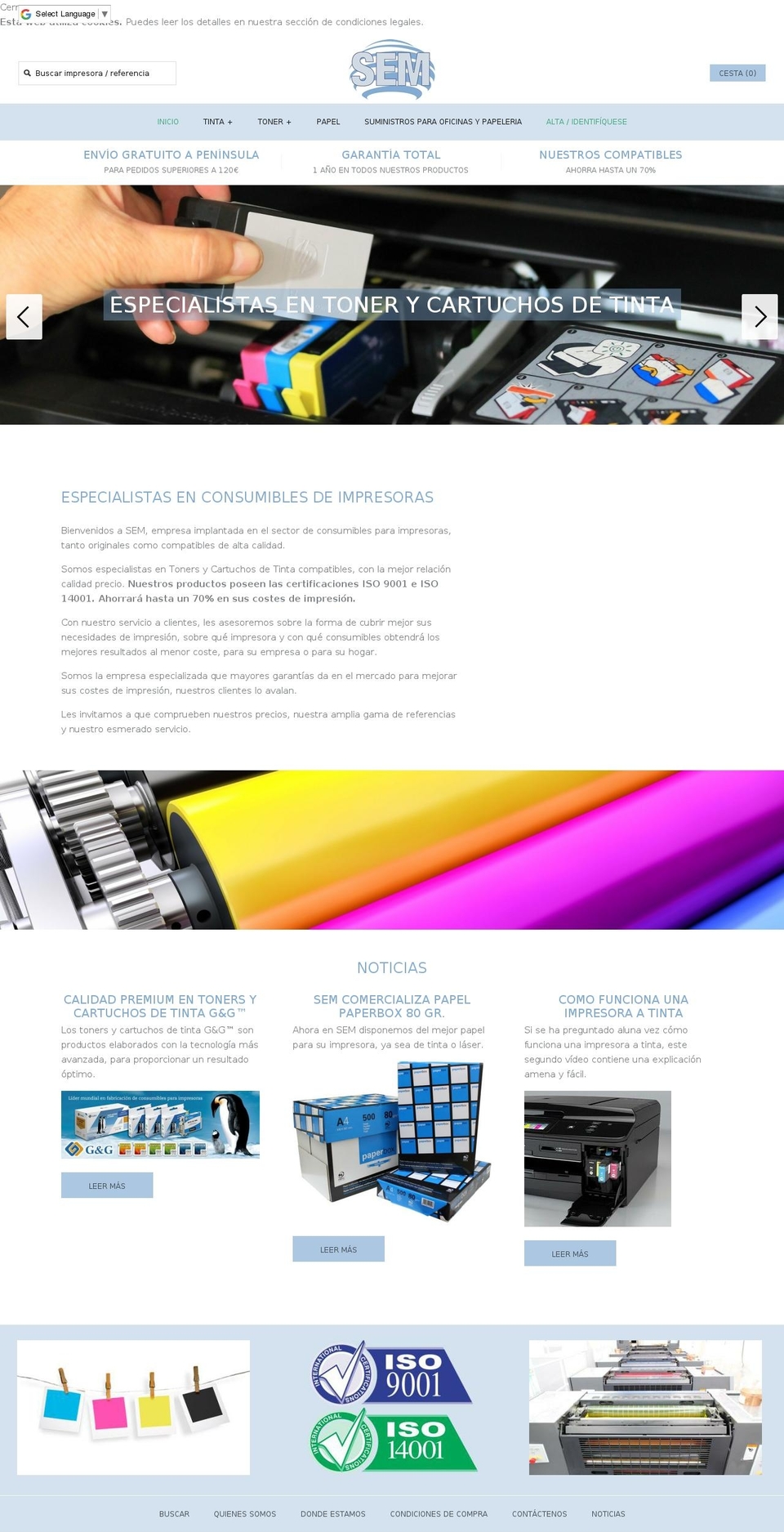tintasem.com — Shopify storefront screenshot