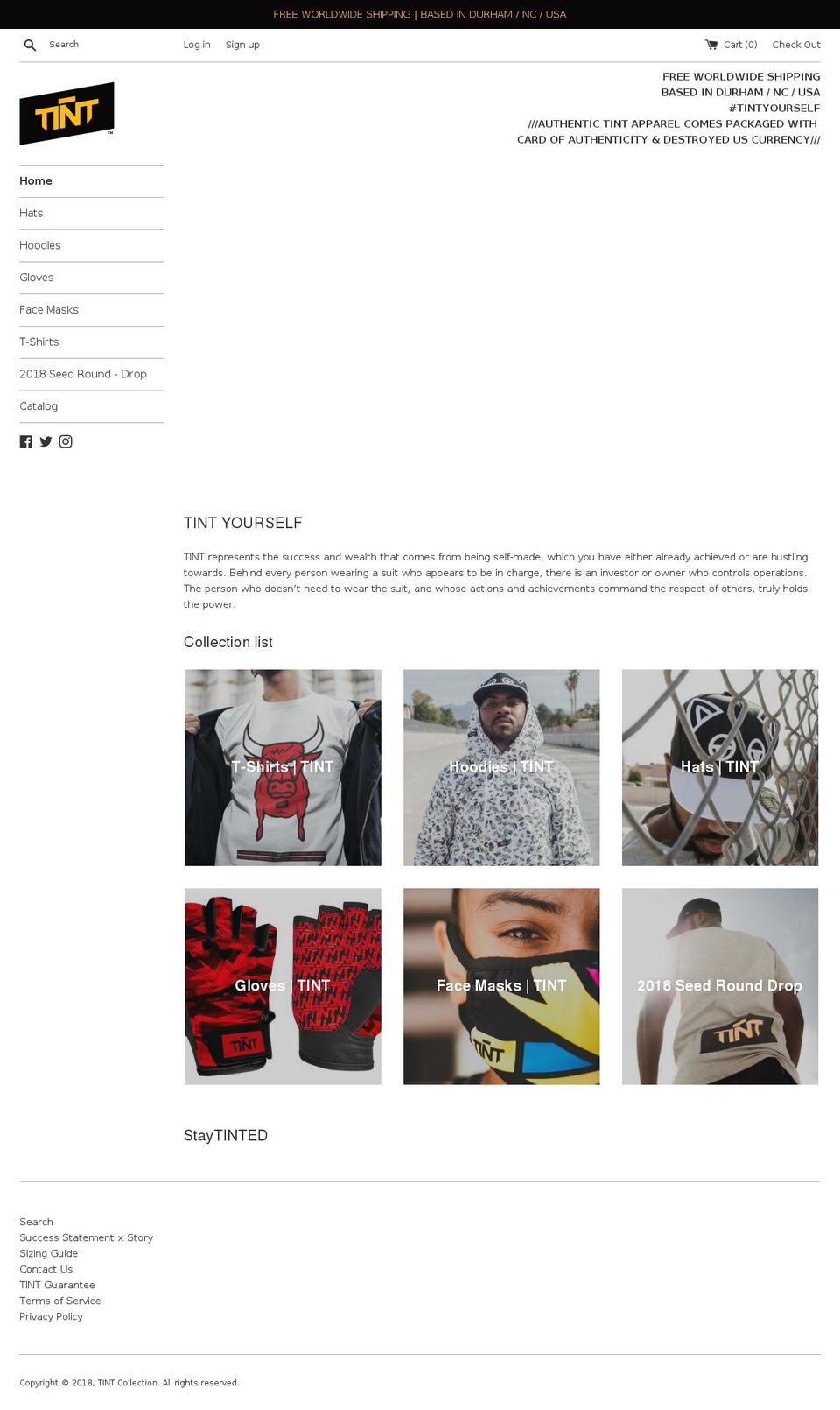 tintcollection.com — Shopify storefront screenshot