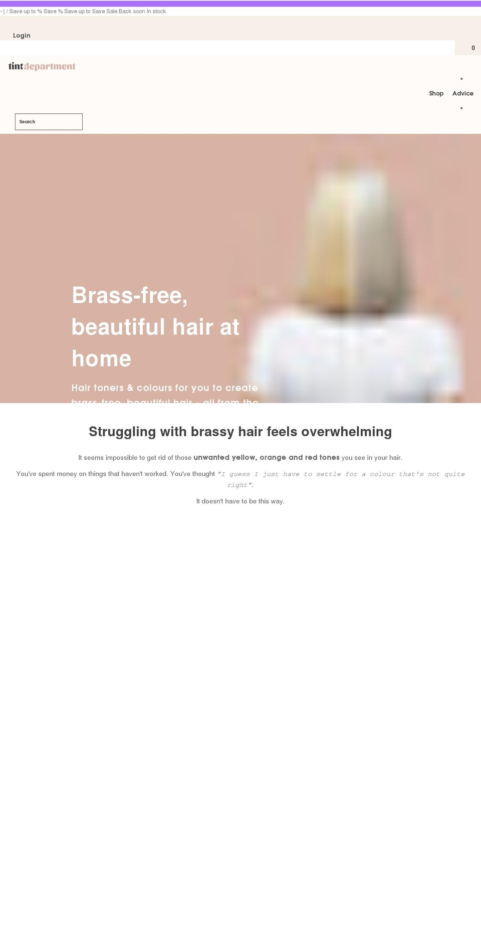 tintdepartment.com.au shopify website screenshot